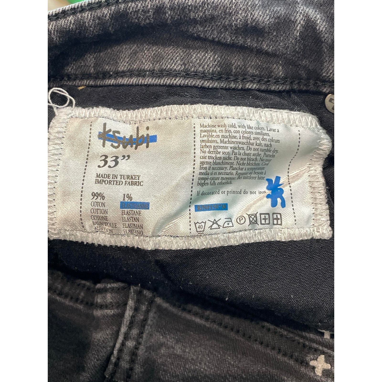 Ksubi Ksubi Patched Black Jeans Size US 33 - 10 Thumbnail