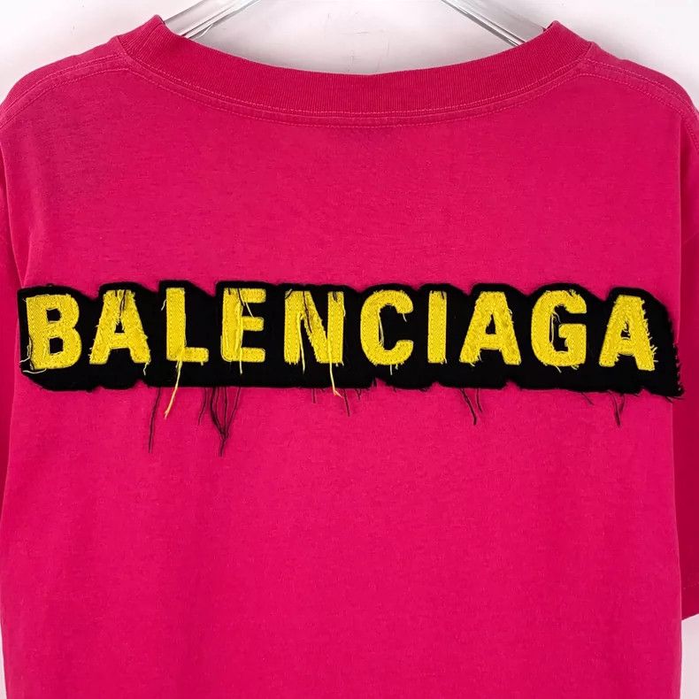 Balenciaga Balenciaga Pink logo monogram crewneck short sleeve T-shir Size US S / EU 44-46 / 1 - 5 Thumbnail