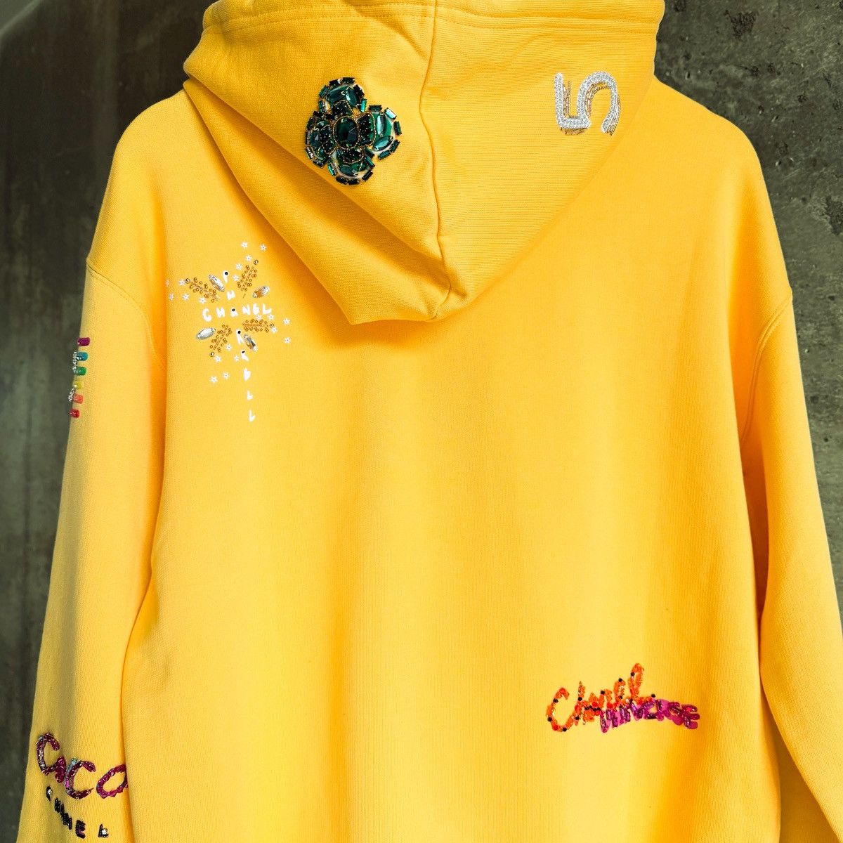 Chanel Chanel x Pharrell 2019 Coco Hand Beaded Lesage Yellow Hoodie Size US M / EU 48-50 / 2 - 2 Thumbnail