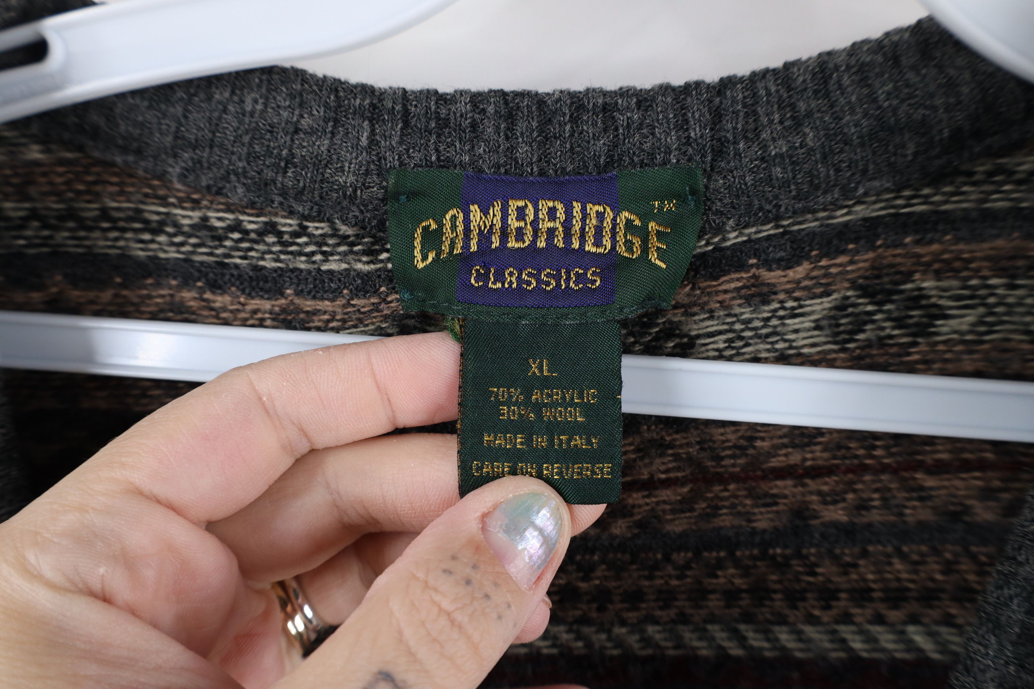 Vintage Vintage 90s Streetwear Rainbow Fair Isle Knit Sweater Vest Size US XL / EU 56 / 4 - 5 Thumbnail