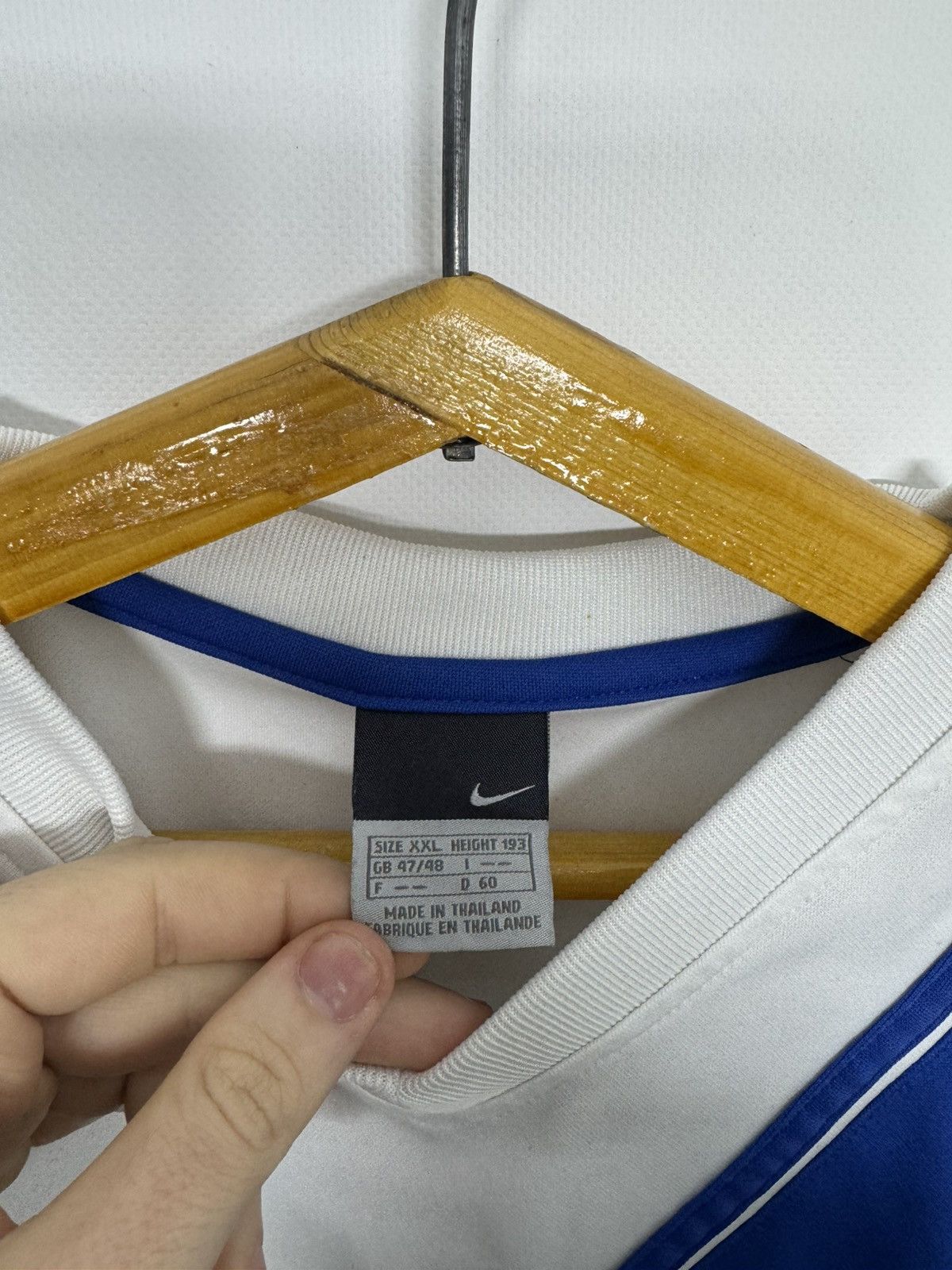 Nike Nike Vintage Top Diagonal Stripe NikeFit Football Perforated Size US XXL / EU 58 / 5 - 8 Thumbnail
