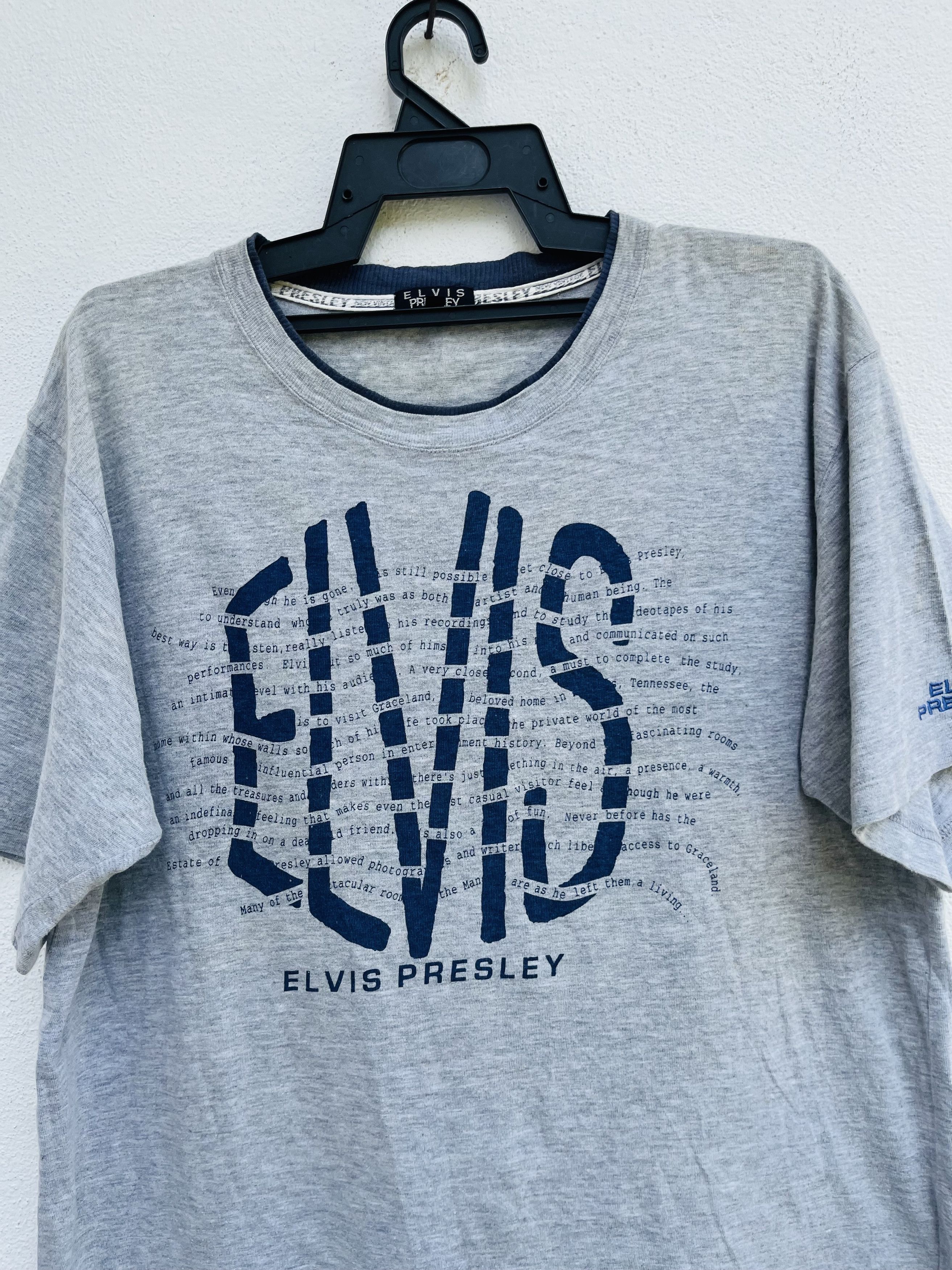 Band Tees × Vintage Vintage Elvis Presley Famous Artist Fashion Style Size US L / EU 52-54 / 3 - 3 Thumbnail