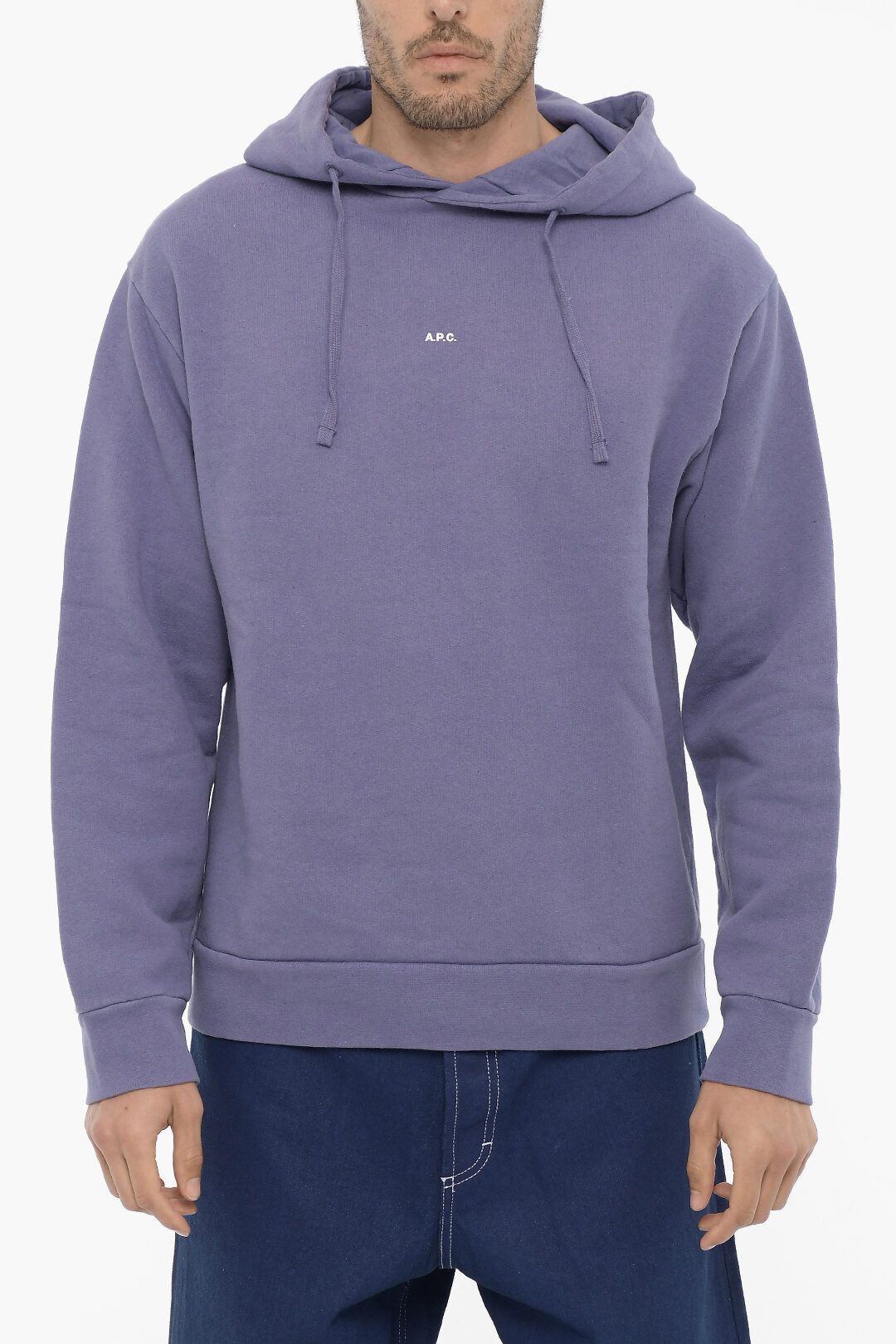 image of A P C Og1Mm0423 Solid Color Larry Hoodie In Purple, Men's (Size XL)