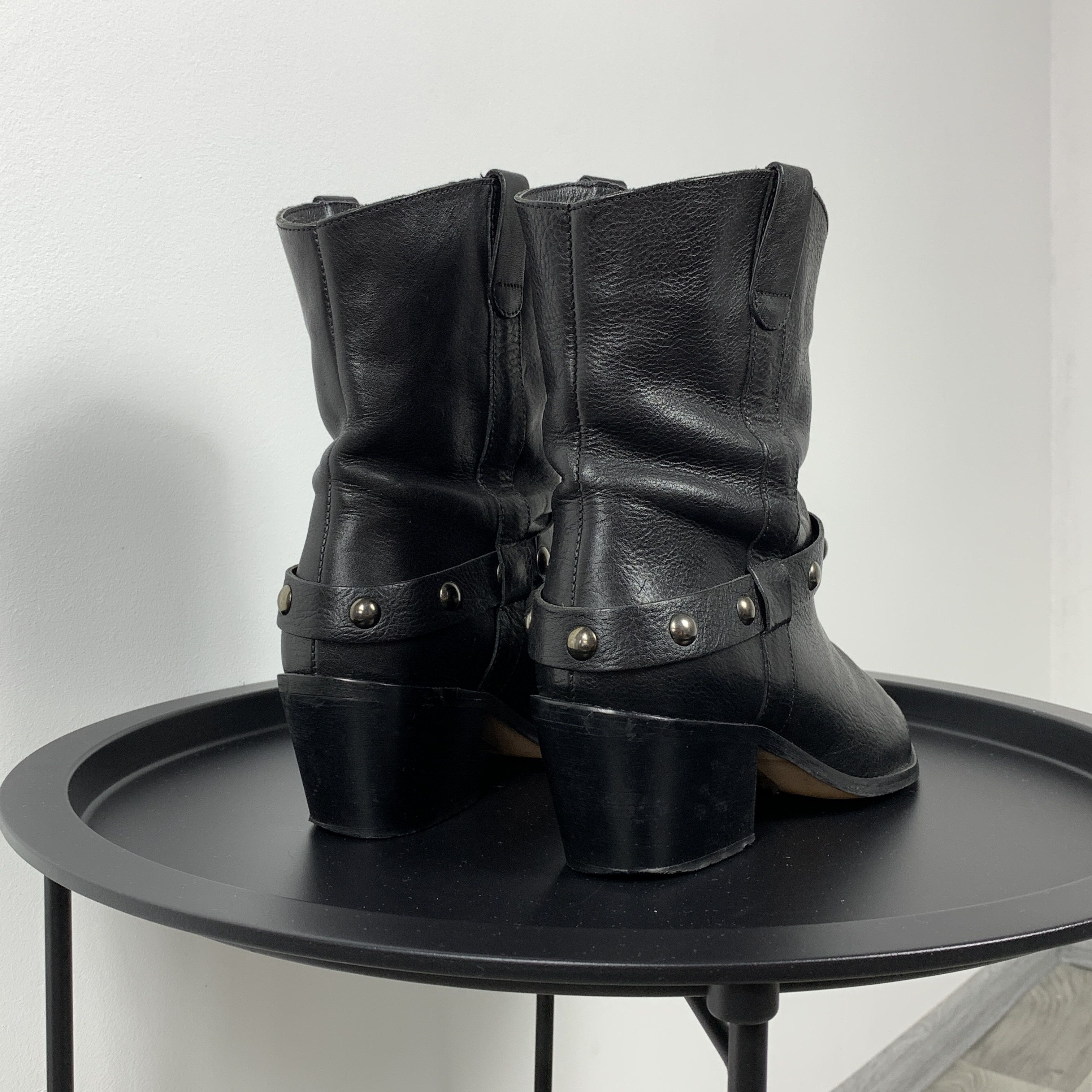 Vintage Vintage Y2K Cowboy Texas Style Leather Women's Black Boots Size US 9 / IT 39 - 8 Thumbnail
