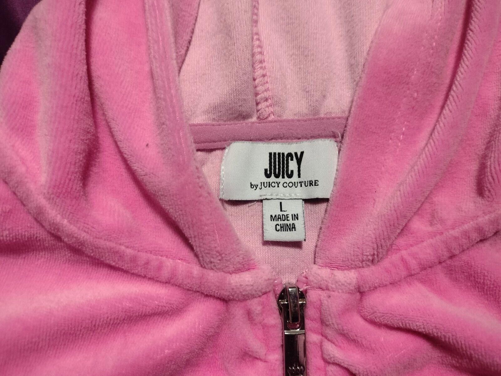 Juicy Couture Jeans Juicy by Juicy Couture Pink Crop Full Zip Hoodie Size Large Size L / US 10 / IT 46 - 2 Thumbnail