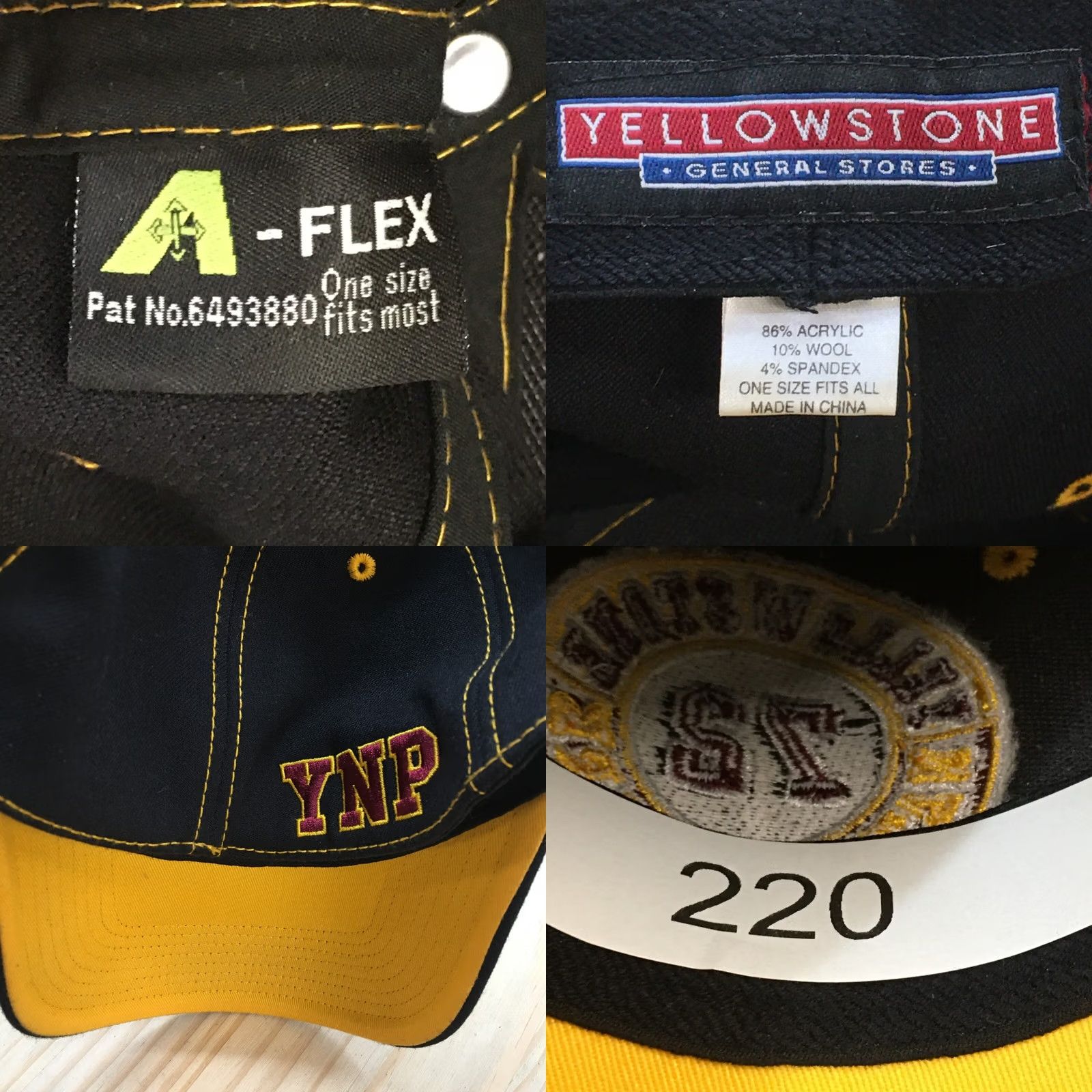 Vintage Yellowstone Mens OS Black Embroidered Logo Fitted Baseball Cap Cap Sun OS Black Embroidered Logo Mens Baseball Cap Size US M / EU 48-50 / 2 - 8 Thumbnail