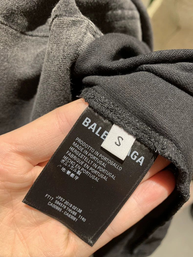 Balenciaga Balenciaga Washed Gray Wheat Pattern Short Sleeve, Luxurio Size US S / EU 44-46 / 1 - 4 Thumbnail