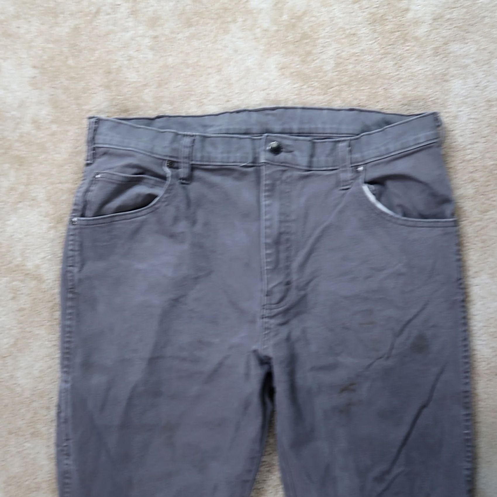 Dickies Dickies Pants Carpenter Relaxed Fit 36x30 Gray Workwear 90s Distressed Mens Straight Leg Size US 30 / EU 46 - 3 Thumbnail