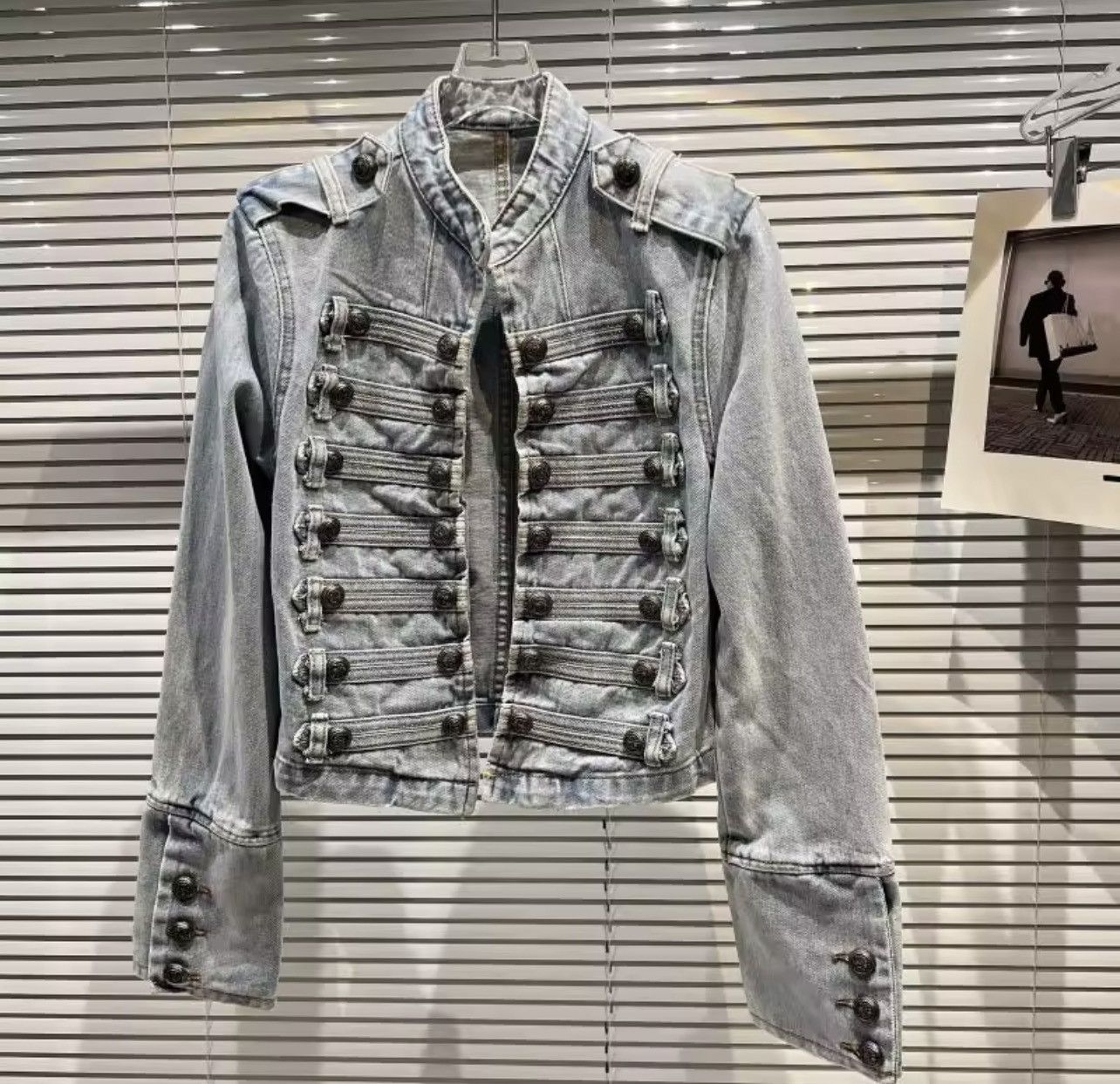 Japanese Brand Vintage Military-Inspired Denim Jacket – Bold, Structured Size US XL / EU 56 / 4 - 2 Thumbnail