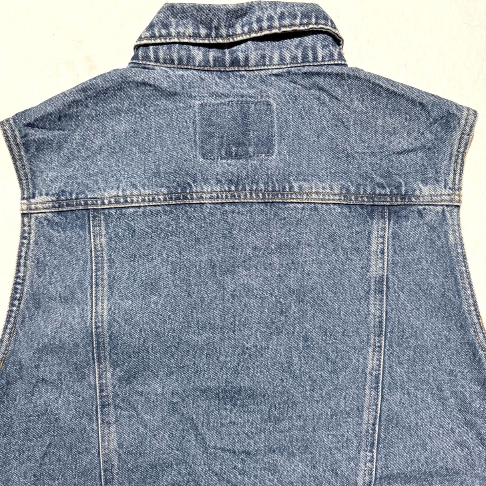 Gap VINTAGE Gap Denim Trucker Vest Mens Blue - 90s Biker Medium Shirt/Vest Size US M / EU 48-50 / 2 - 5 Thumbnail