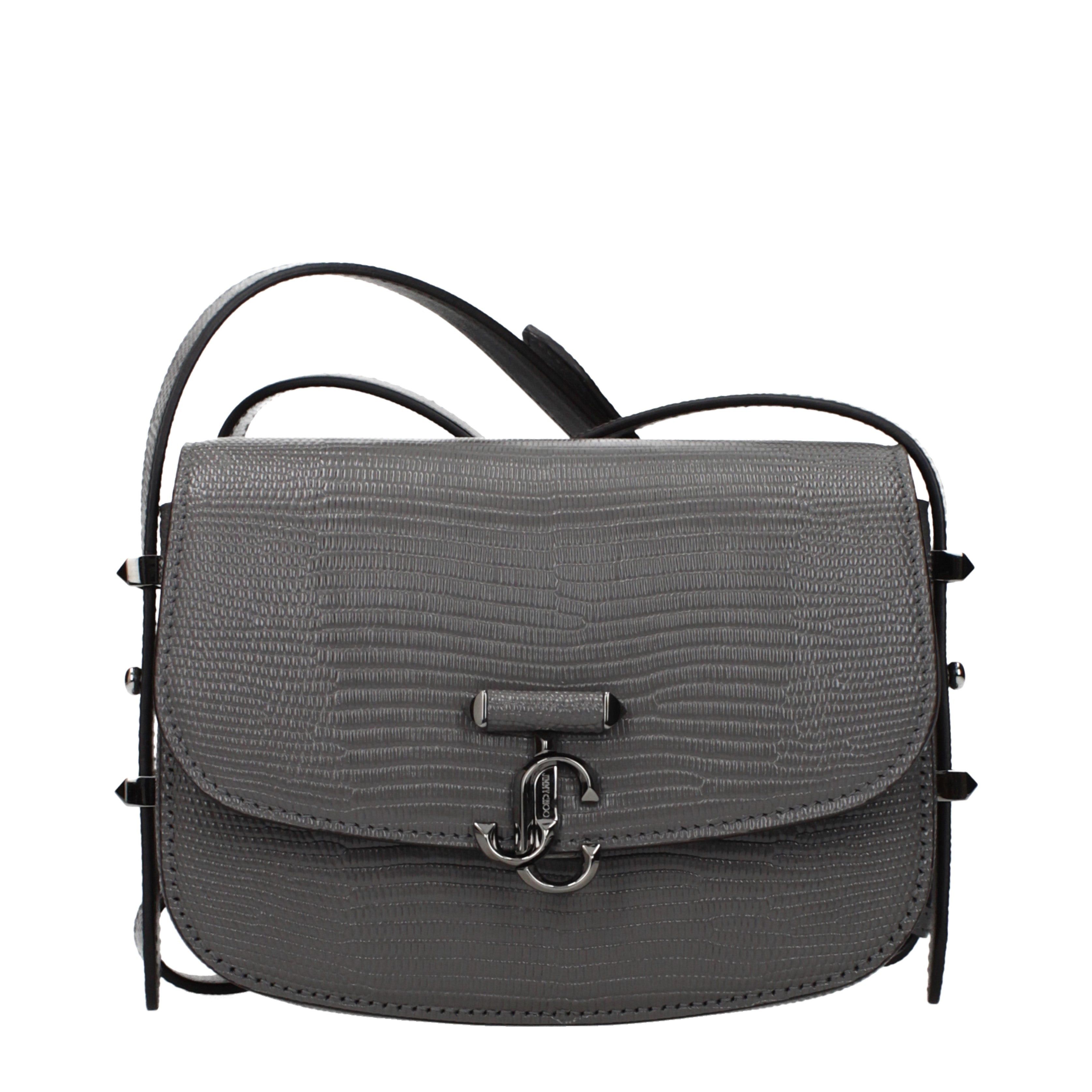 Jimmy Choo Jimmy Choo Shoulder Bags Women Leather Gray/Rifle Size ONE SIZE - 1 Thumbnail