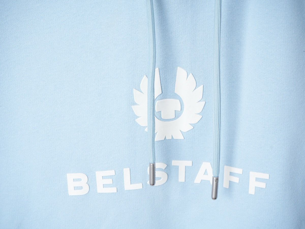 Belstaff Belstaff Light Blue Logo Drawstring Hoodie Size US L / EU 52-54 / 3 - 2 Thumbnail