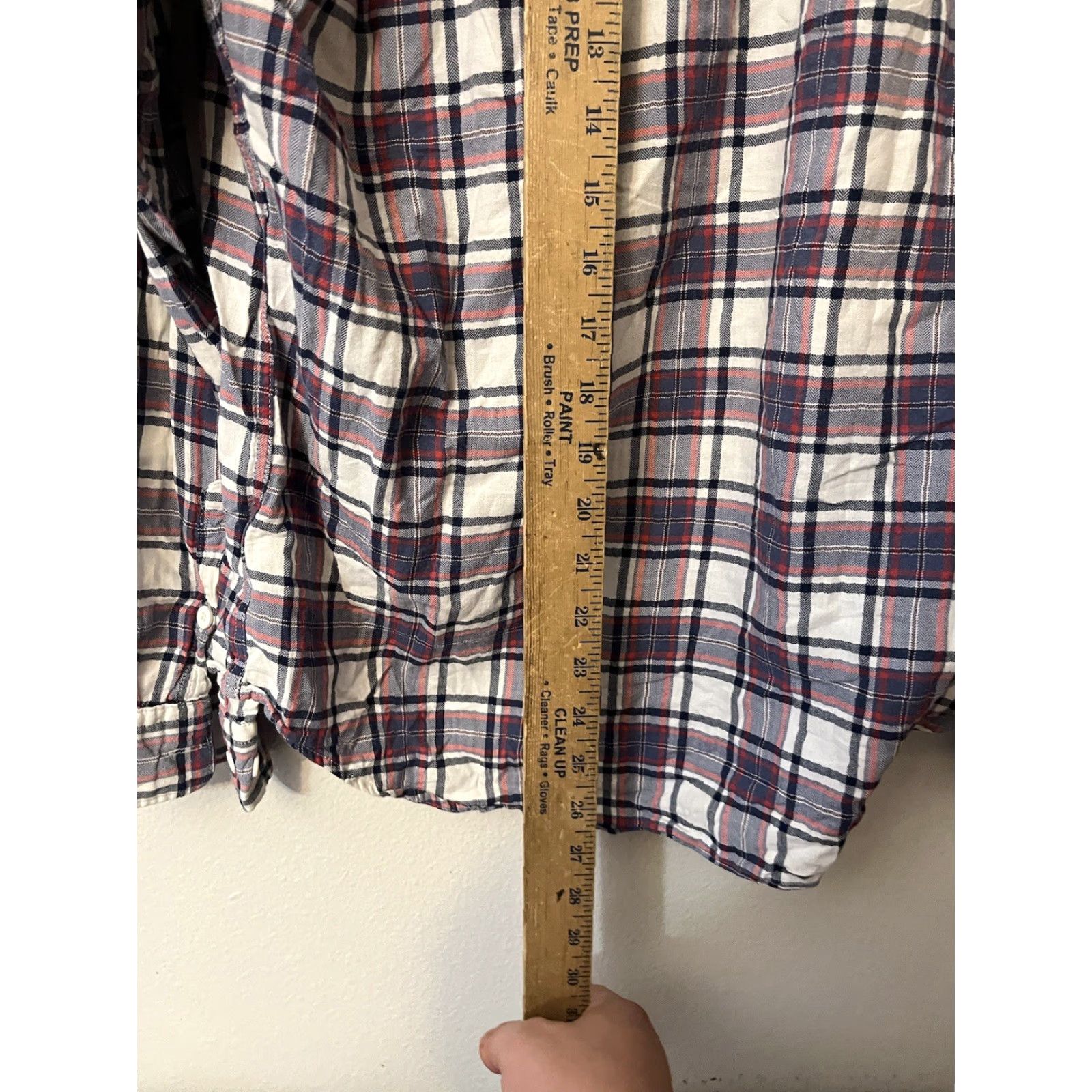 Express Express Button-Down Shirt Mens Medium Long Sleeve Maroon Multicolor Plaid Slim Cotton Shirt Up Button-Up Casual Size US M / EU 48-50 / 2 - 4 Thumbnail