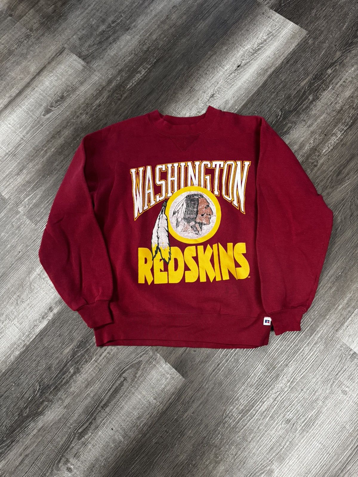 Vintage 90s Vintage Washing Redskins NFL Crewneck Russell Athletic Size US L / EU 52-54 / 3 - 1 Thumbnail