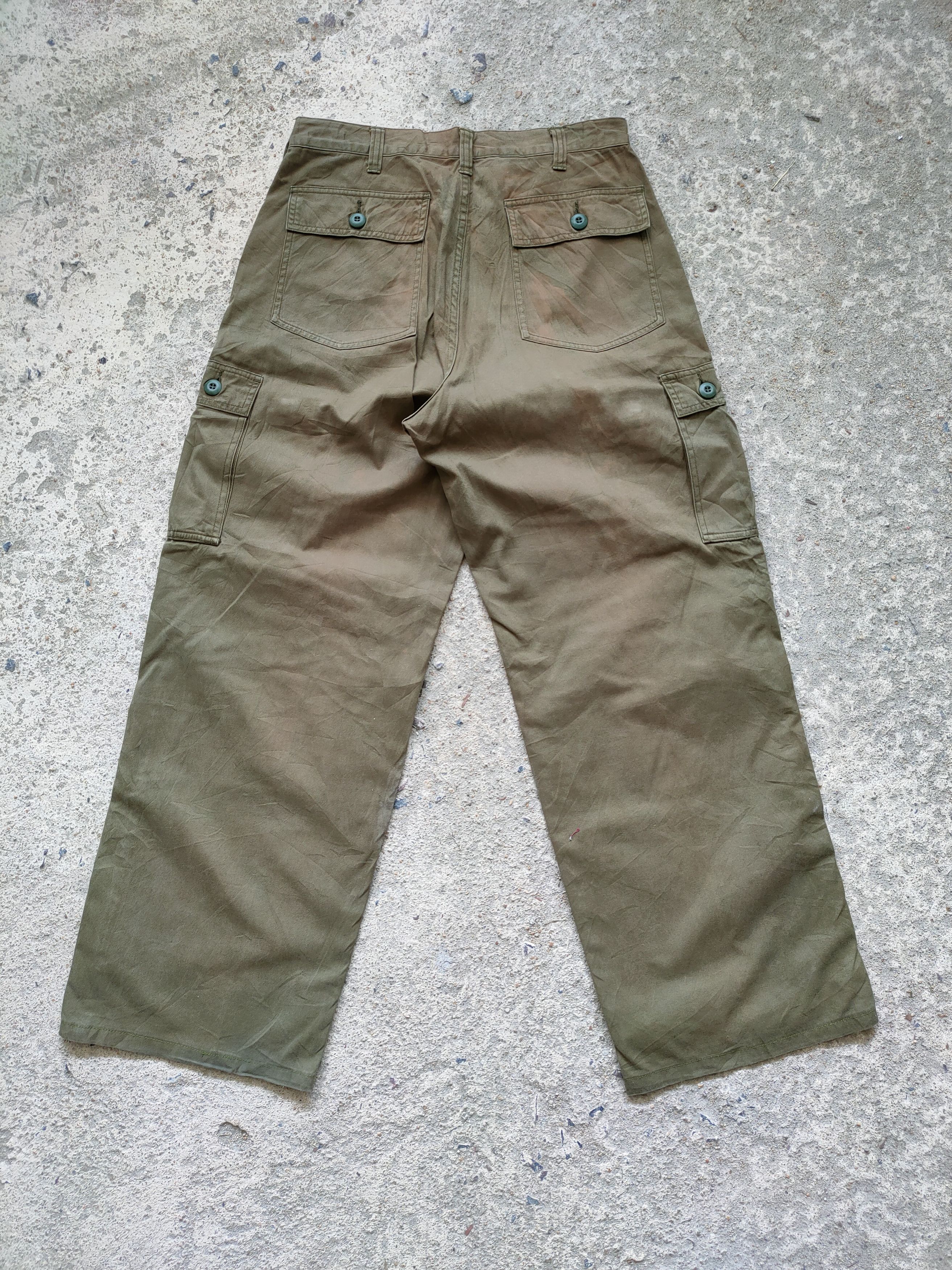 Japanese Brand VINTAGE FADED GREEN GL MILITARY CARGO PANTS Size US 32 / EU 48 - 8 Thumbnail