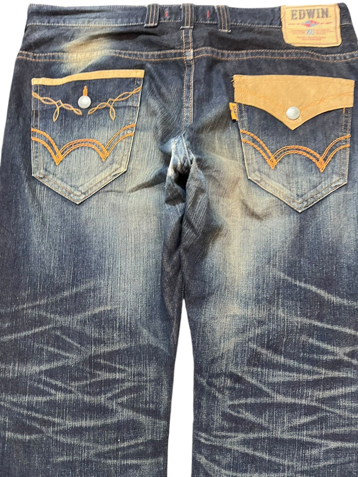Edwin Vintage Edwin XV Baggy Mudwash Whiskers Denim Size US 42 / EU 58 - 7 Thumbnail