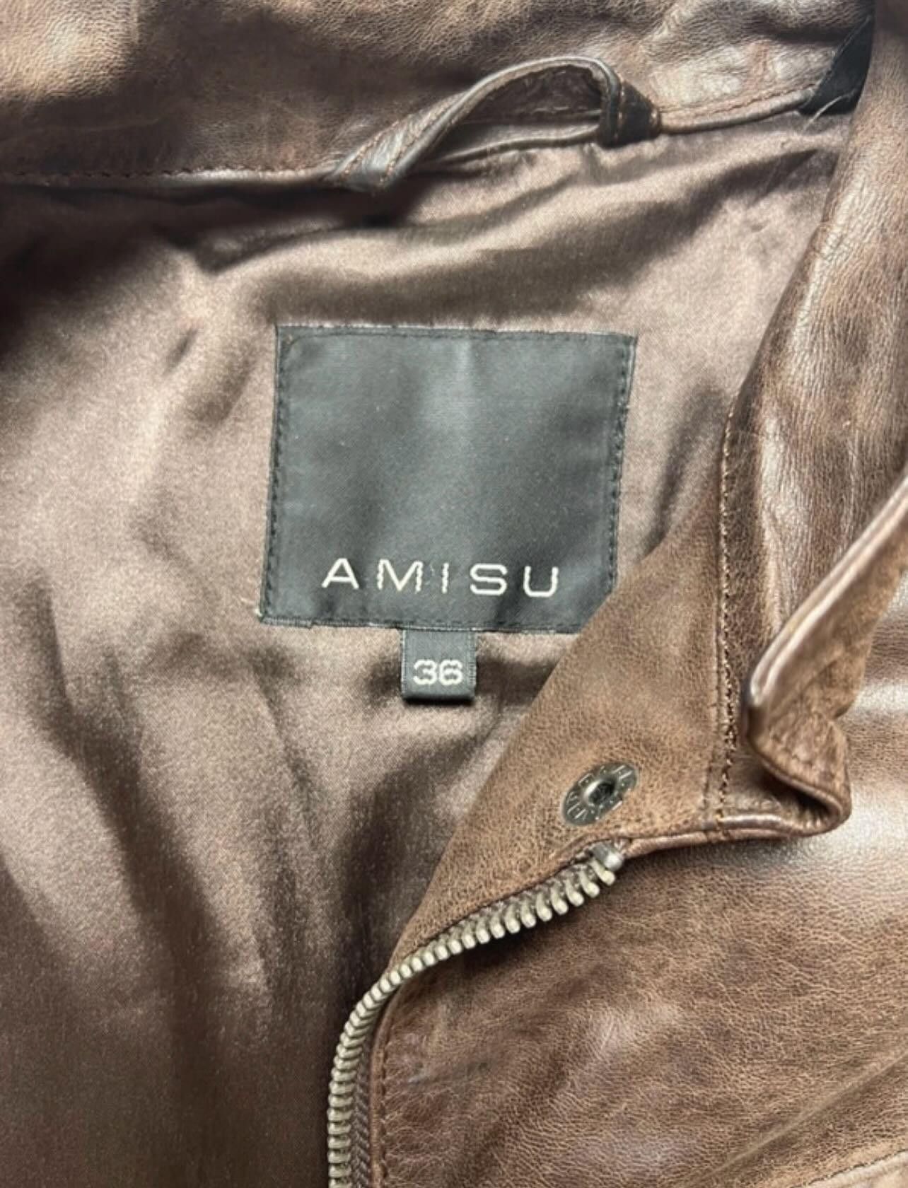 Other Leather jacket Amisu. Leather vintage jacket Size US S / EU 44-46 / 1 - 3 Thumbnail