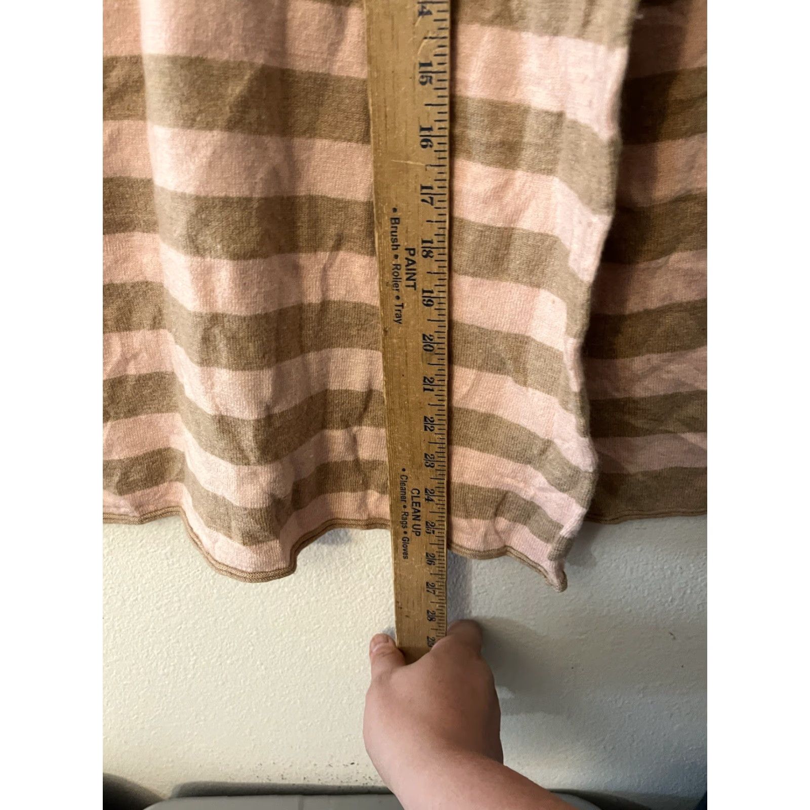 Gap Gap Shirt Womens XL Pink Brown Striped Boat Neck Long Sleeve Knit Cotton Blend Classic Fit Vintage? No. Size XL / US 12-14 / IT 48-50 - 5 Thumbnail