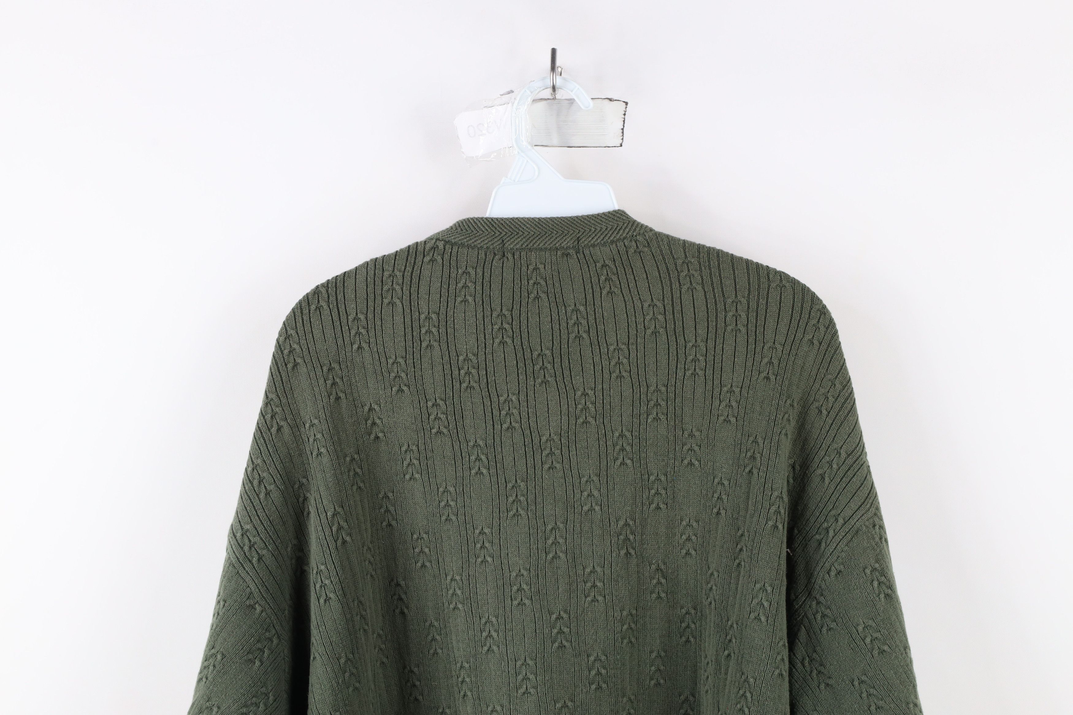 Vintage Vintage 90s Streetwear Cotton Ribbed Knit V-Neck Sweater Size US L / EU 52-54 / 3 - 10 Thumbnail