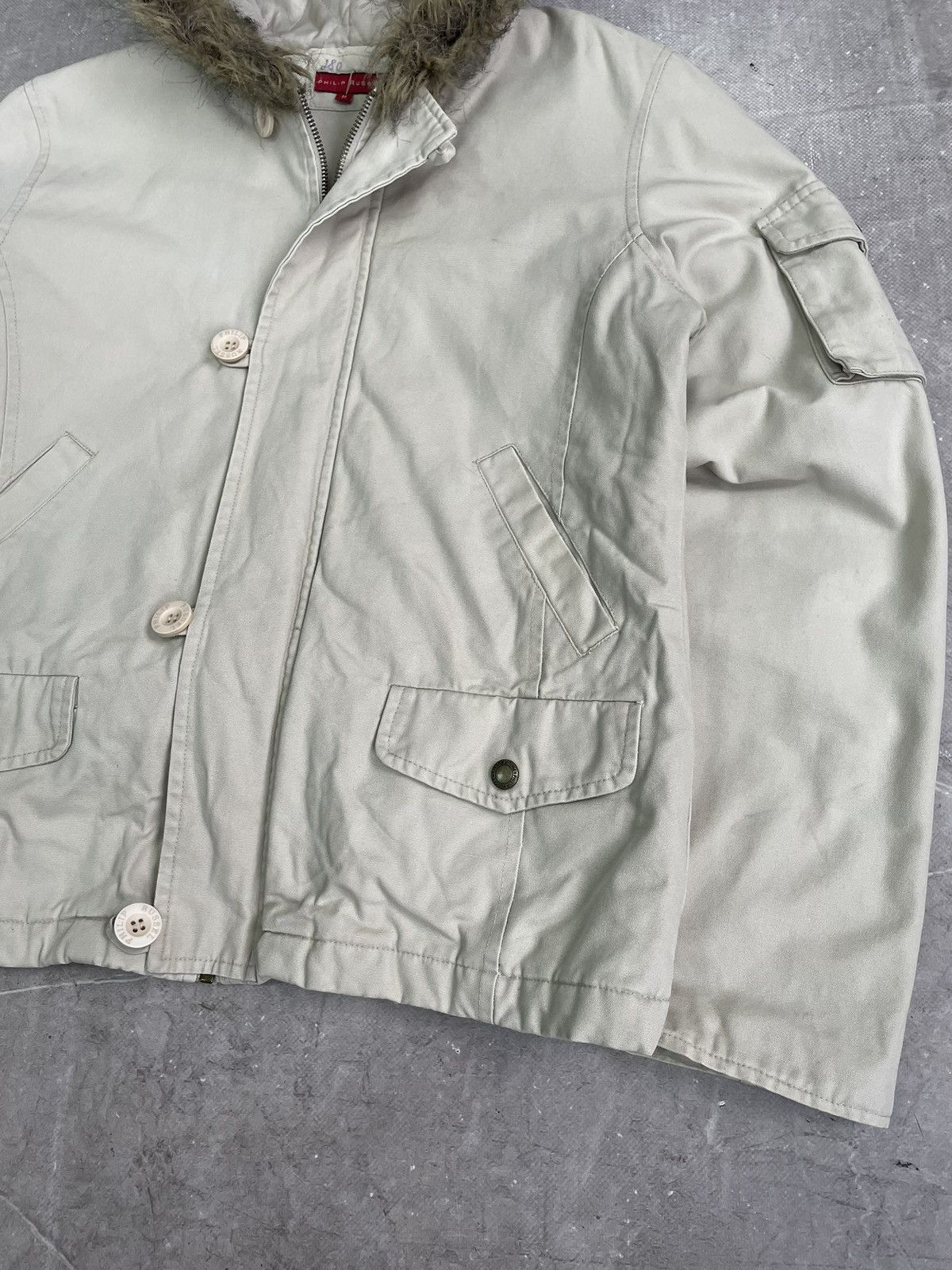 If Six Was Nine Bomber fur hood y2k style beige jacket if six was nine Size US M / EU 48-50 / 2 - 4 Thumbnail