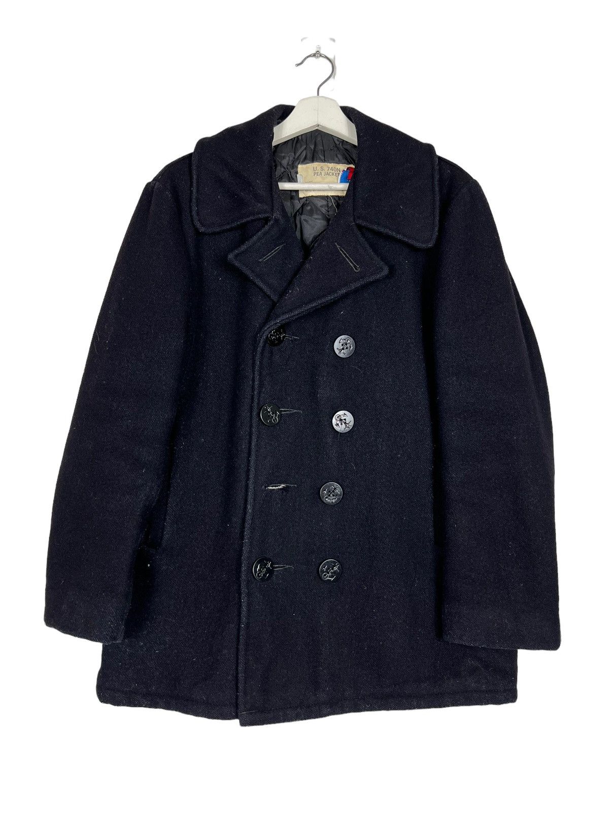 Schott 🔥 VINTAGE SCHOTT NAVY PEACOAT Size US M / EU 48-50 / 2 - 3 Thumbnail