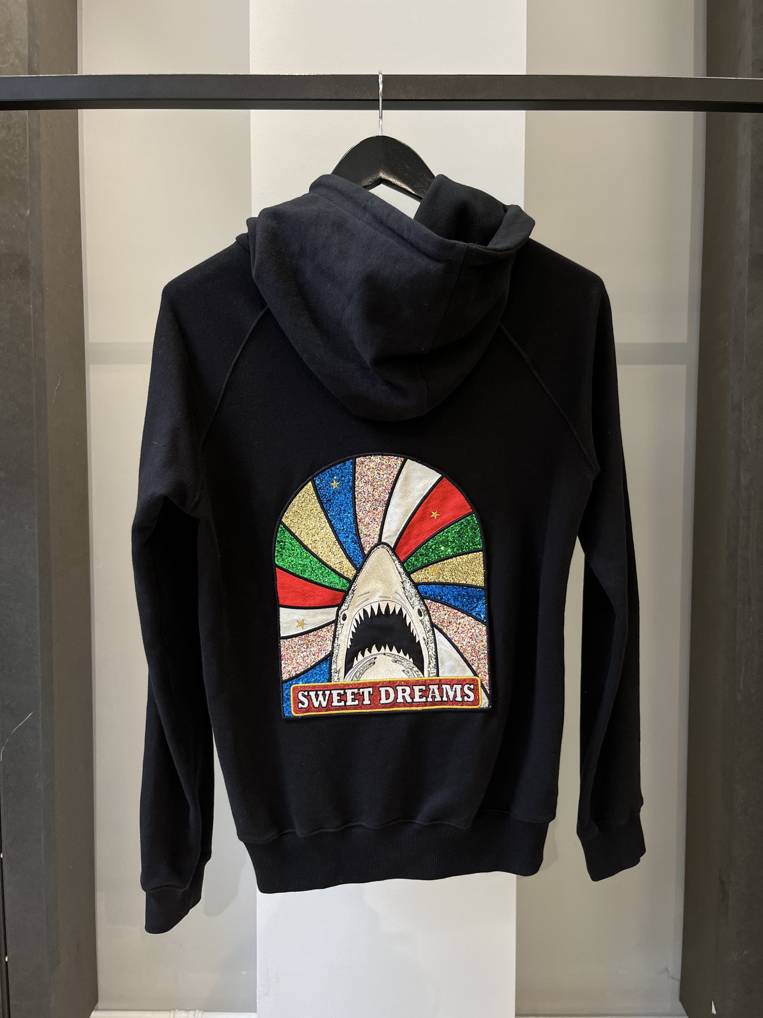 image of Saint Laurent Paris Ss17 Sweet Dreams Shark Hoodie, Men's (Size Small)