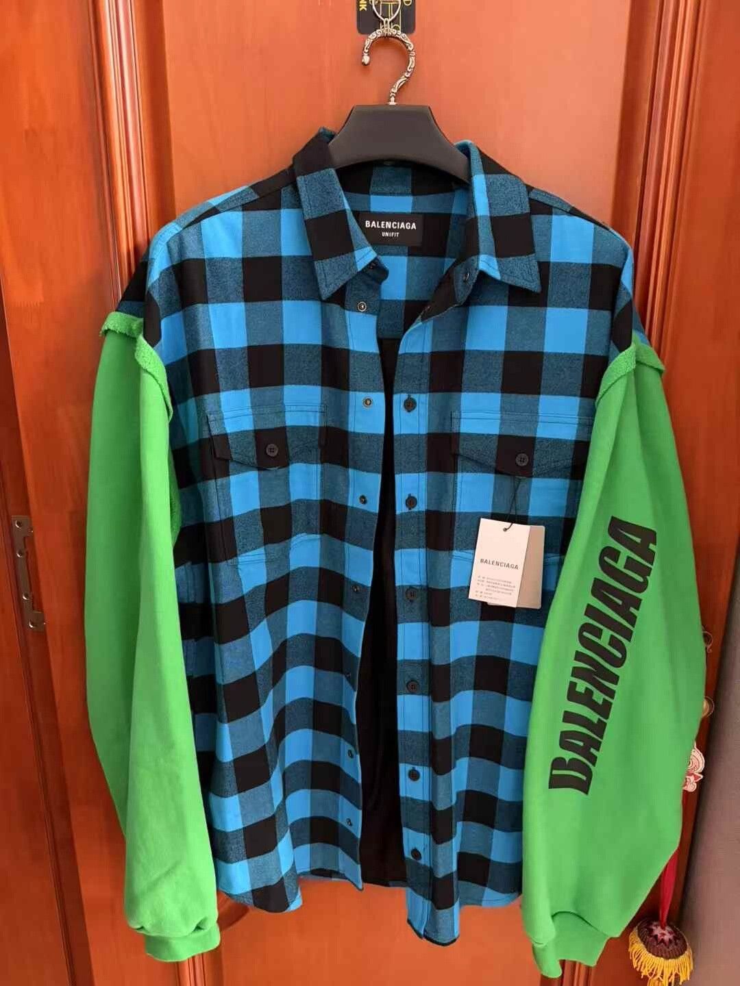 Balenciaga balenciaga checkered sleeve cotton jacket Size US XS / EU 42 / 0 - 1 Thumbnail