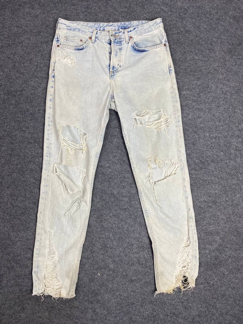 Other &denim acid wash distressed denim nice design Size US 33 - 7 Thumbnail