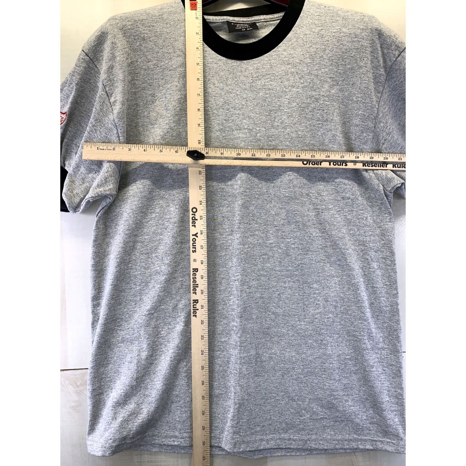Red Wing VINTAGE Rival 90s Ringer Shirt Mens Short Sleeve Crew Neck Embroidered Red Wings M Gray Size US M / EU 48-50 / 2 - 2 Thumbnail