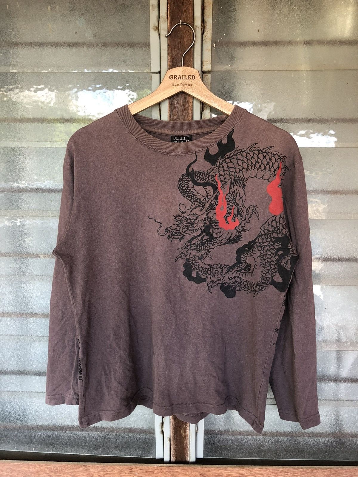Bullet Noise Vintage Bullet Noise Dragon Style Long Sleeve Shirt Tee Size US M / EU 48-50 / 2 - 2 Thumbnail