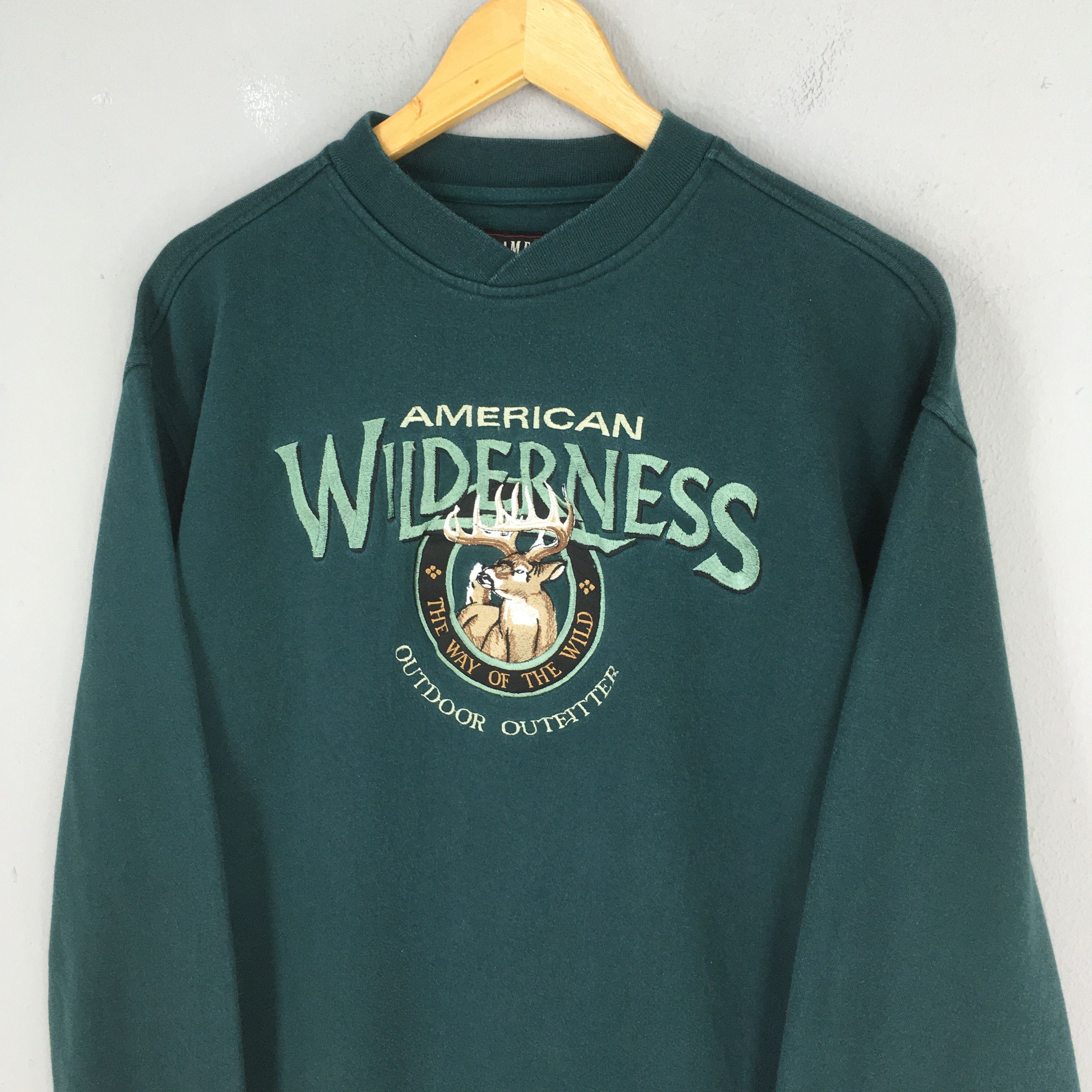 Habitat × Vintage Vintage American Wilderness Whitetail Green Sweatshirt M Size US M / EU 48-50 / 2 - 3 Thumbnail