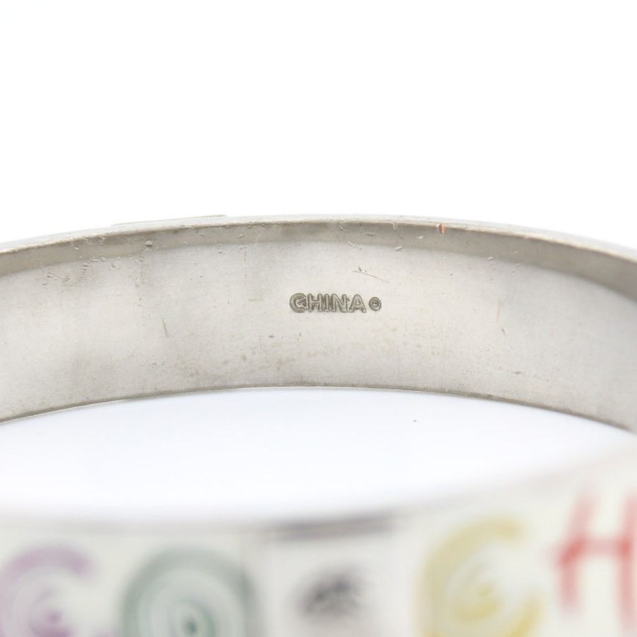 Coach Coach Multicolor Signature Enamel Bangle Bracelet SilverTone Size ONE SIZE - 5 Thumbnail