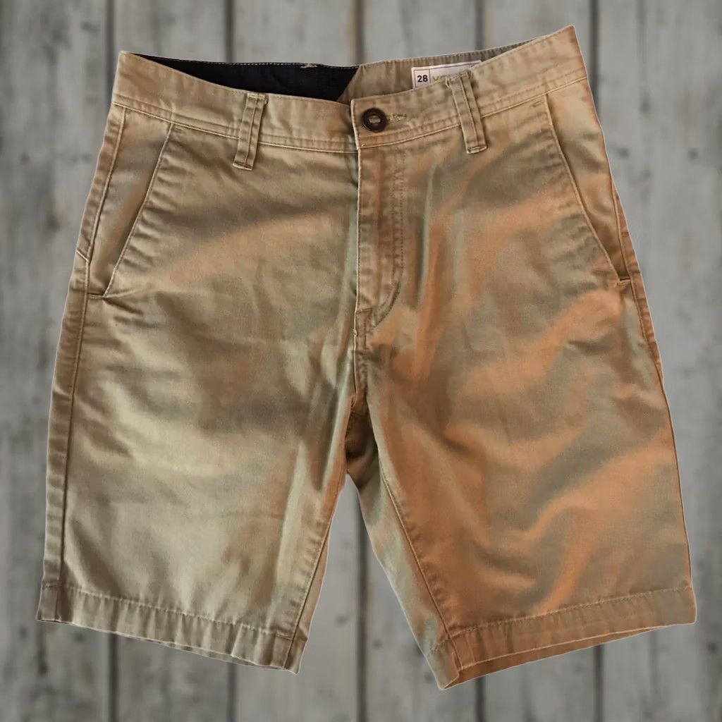 Volcom Volcom Shorts Mens 28 Hiking Walking Khaki Nylon Blend Flat Front True To This Size US 28 / EU 44 - 1 Thumbnail