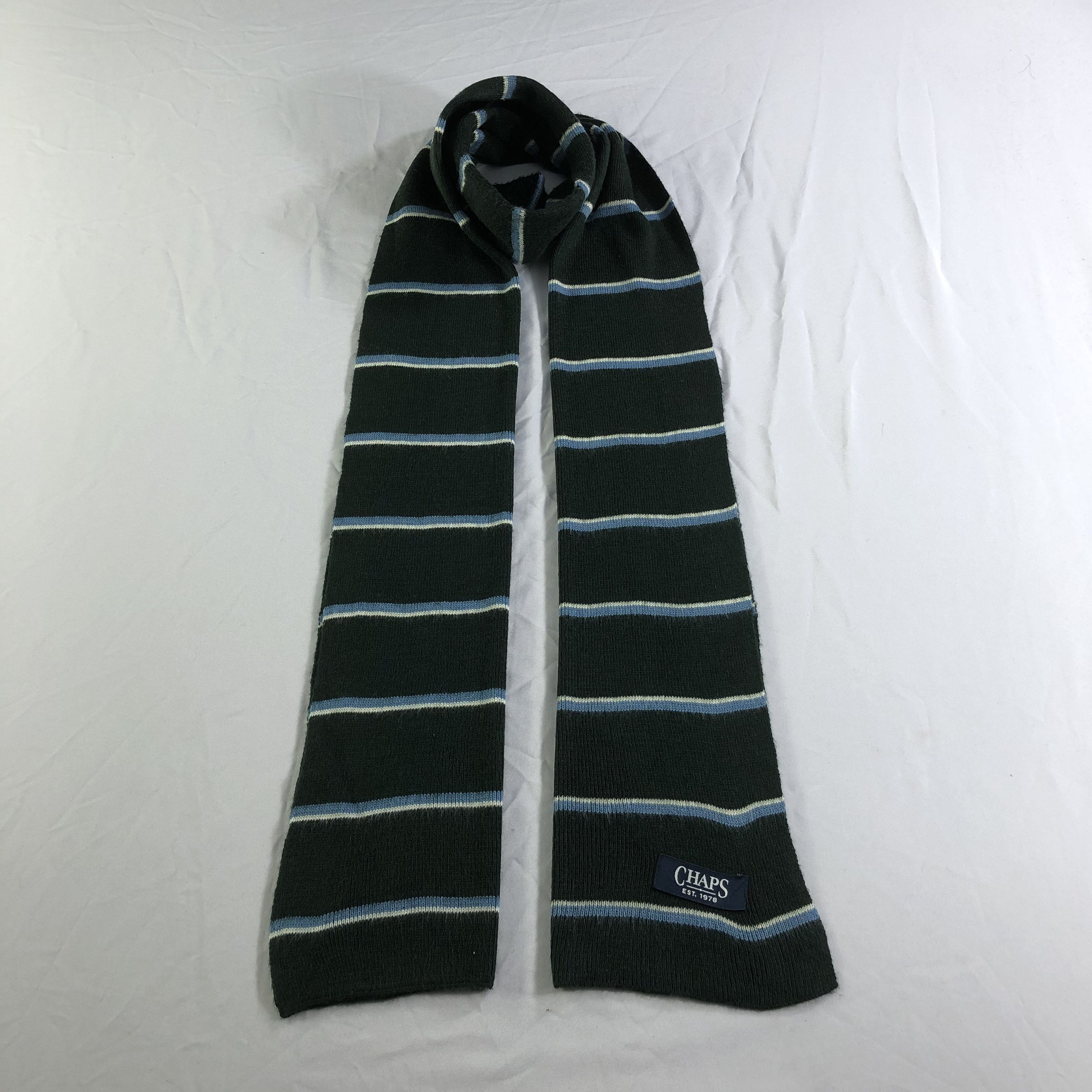 Chaps Chaps Striped Wool Scarf Muffler Neckwear V2214 Size ONE SIZE - 1 Thumbnail
