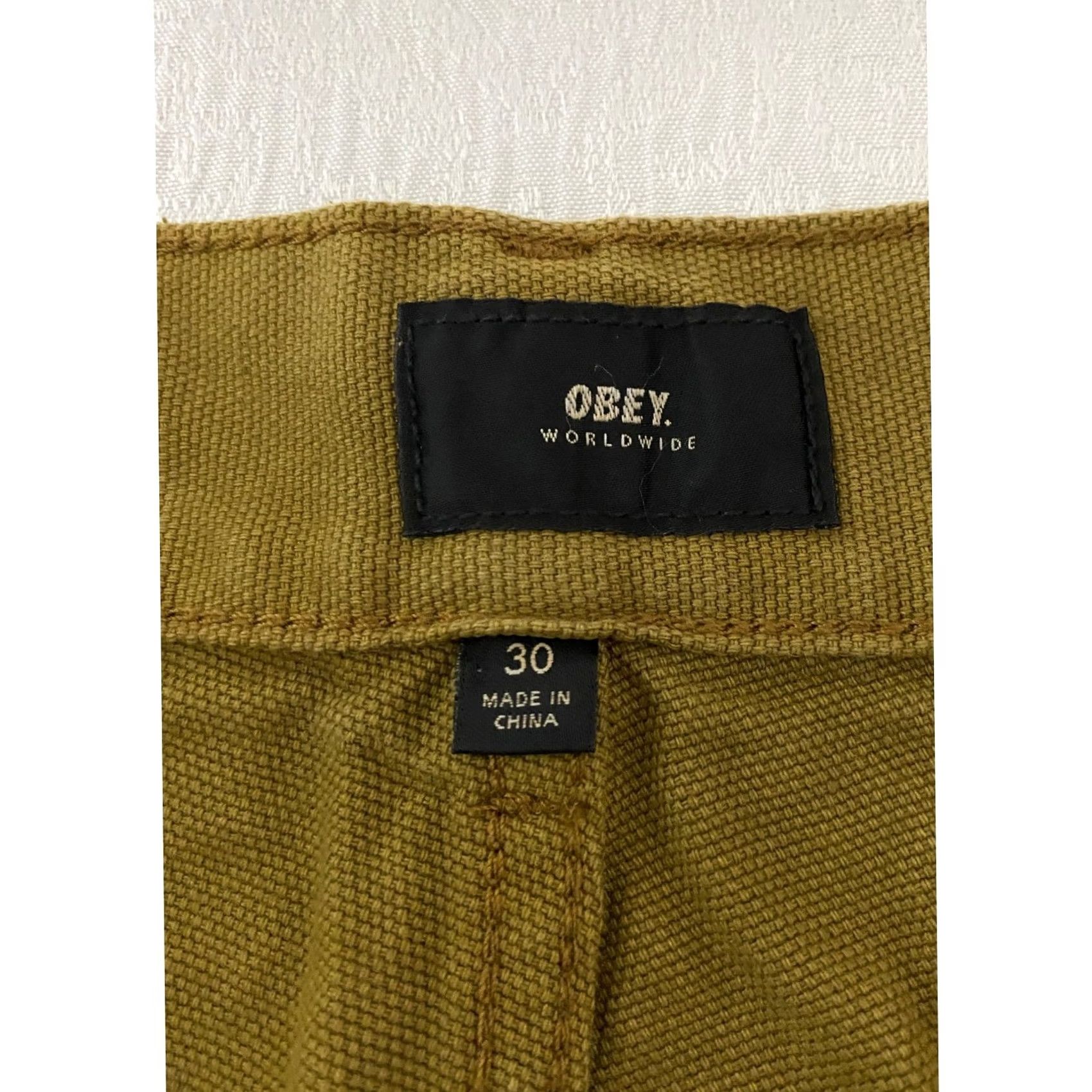 Obey Obey Carpenter Pants Mustard Yellow 30 Regular Canvas 5-Pocket Workwear Relaxed Straight Mens Size US 30 / EU 46 - 7 Thumbnail