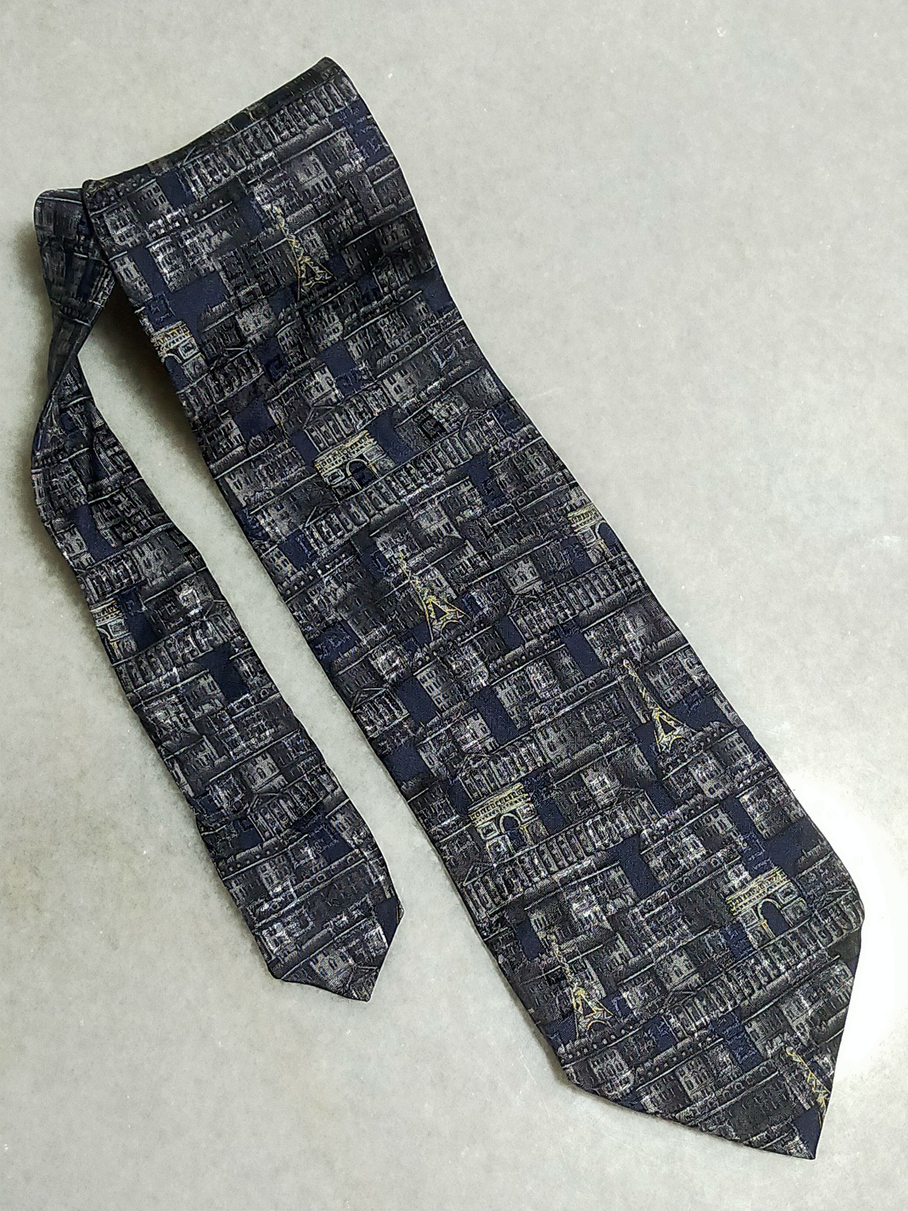 Givenchy × Vintage GIVENCHY PARIS EIFFEL TOWER VINTAGE SILK TIE Size ONE SIZE - 1 Thumbnail