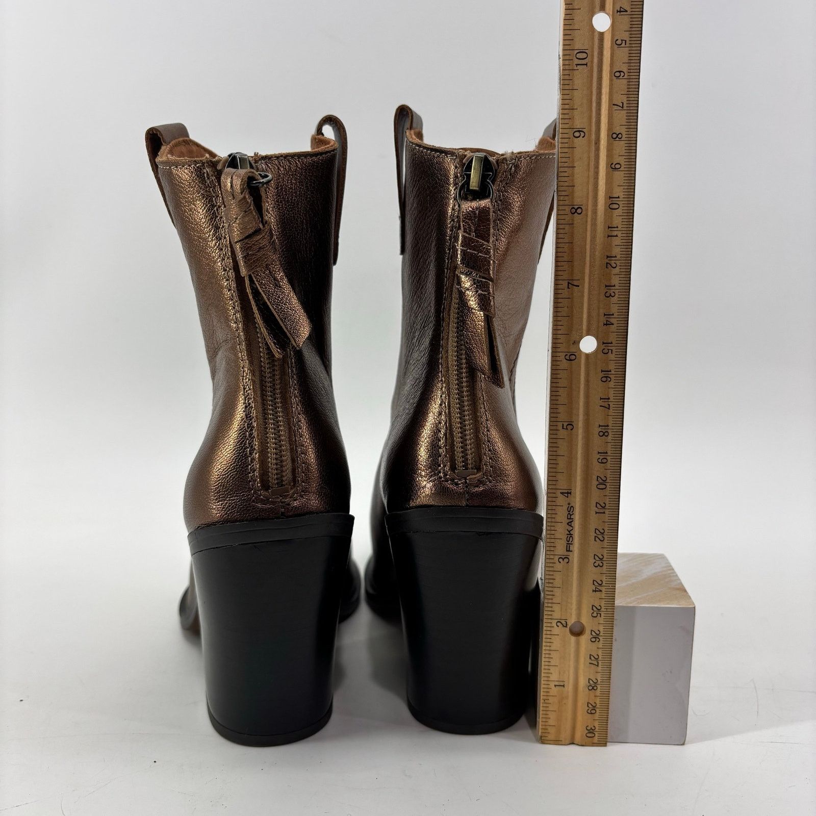 Franco Sarto Sarto Women’s 8.5 Germaine Bronze Metallic Boots Ankle Boots Size US 8.5 / IT 38.5 - 5 Thumbnail