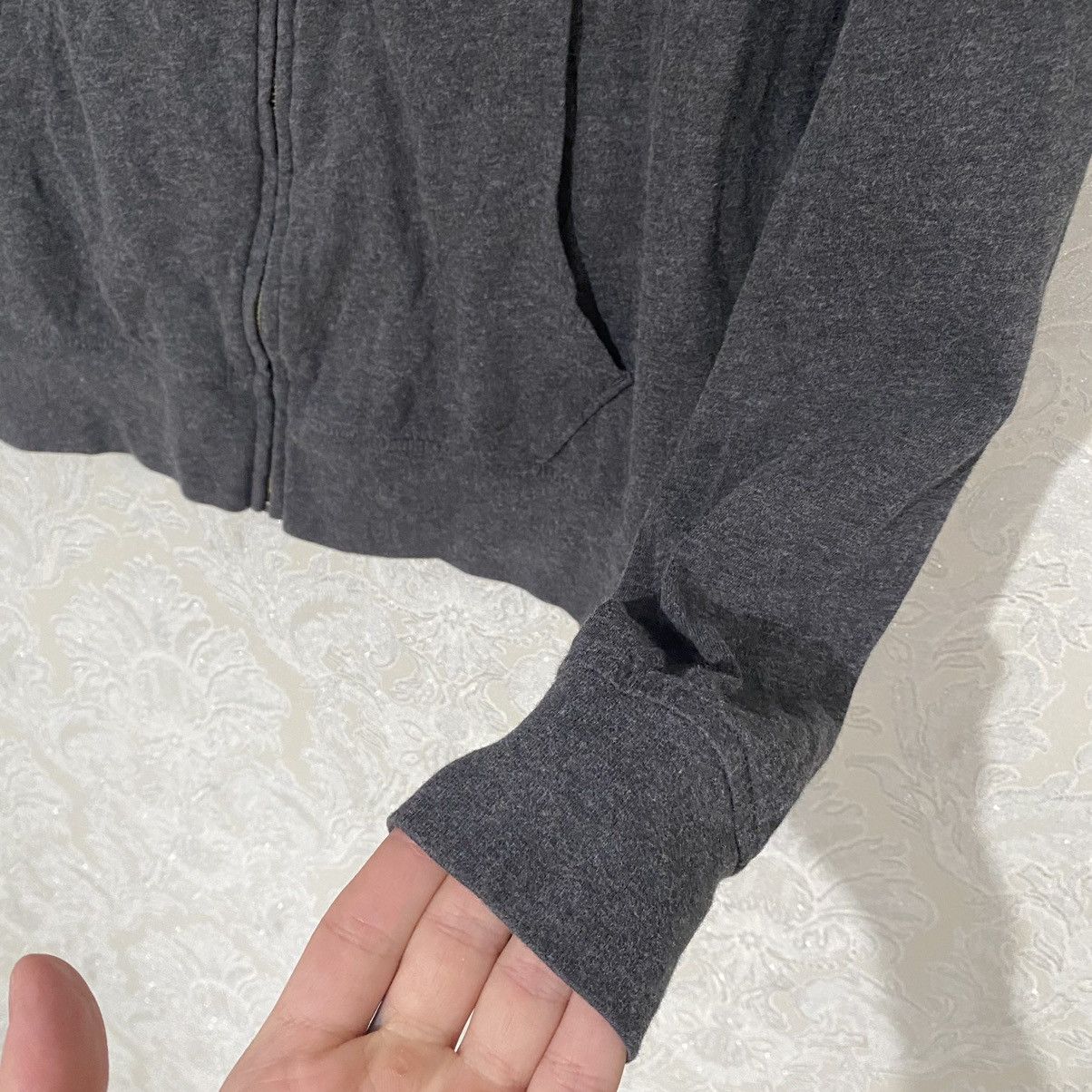 Allsaints Allsaints Luxury Zip Hoodie Grey Small Logo Y2K Japan Style Size US S / EU 44-46 / 1 - 5 Thumbnail