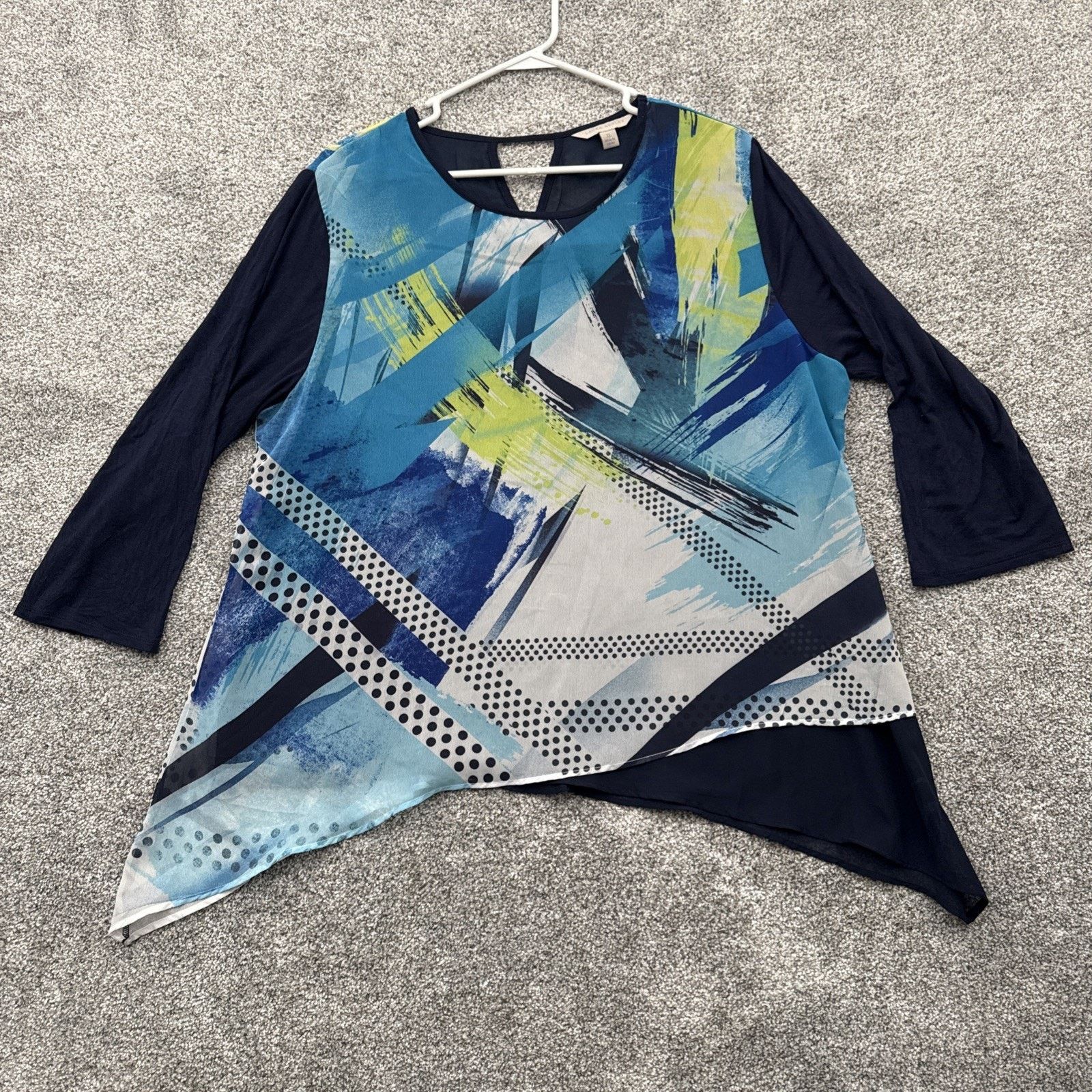Laura Ashley Laura Ashley Blouse Womens XL Asymmetrical Chic Pop Art Size XL / US 12-14 / IT 48-50 - 1 Thumbnail