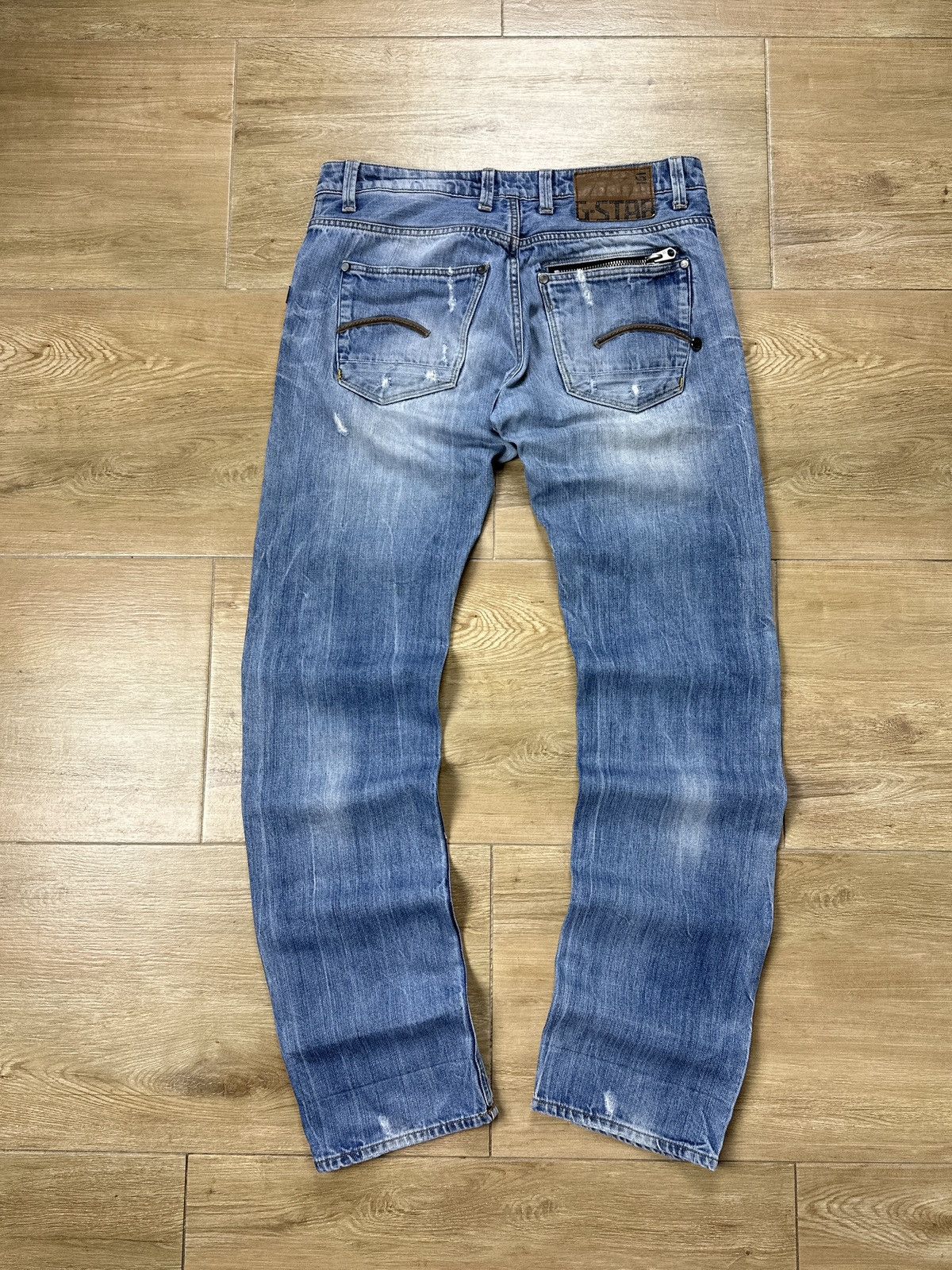 G-Star × Vintage Vintage G-Star Raw Attacc Low Straight Denim Jeans Size US 32 / EU 48 - 10 Thumbnail