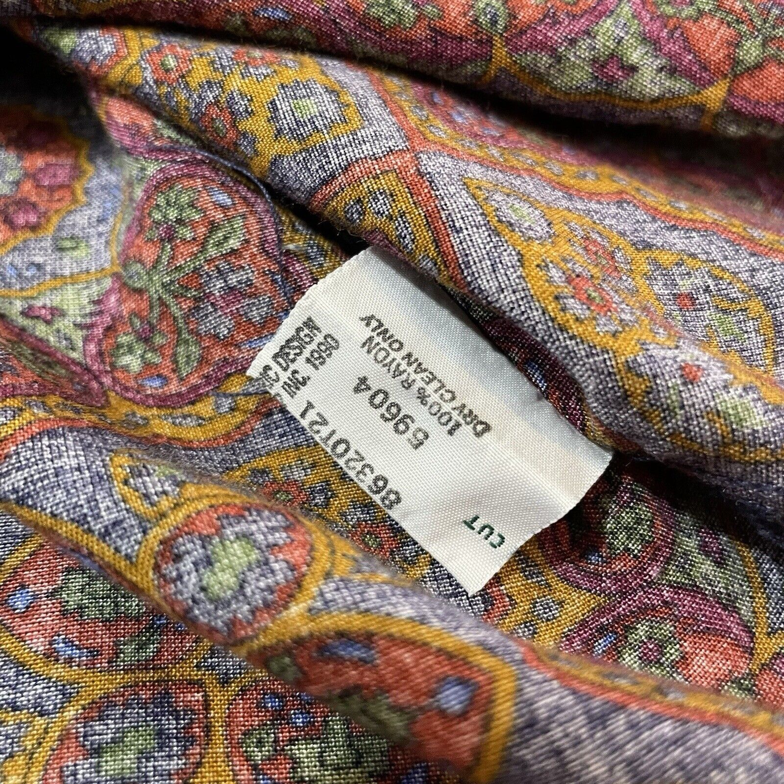 Guess VTG 1990 Guess By Georges Marciano Men’s Club Shirt Paisley Size US M / EU 48-50 / 2 - 8 Thumbnail