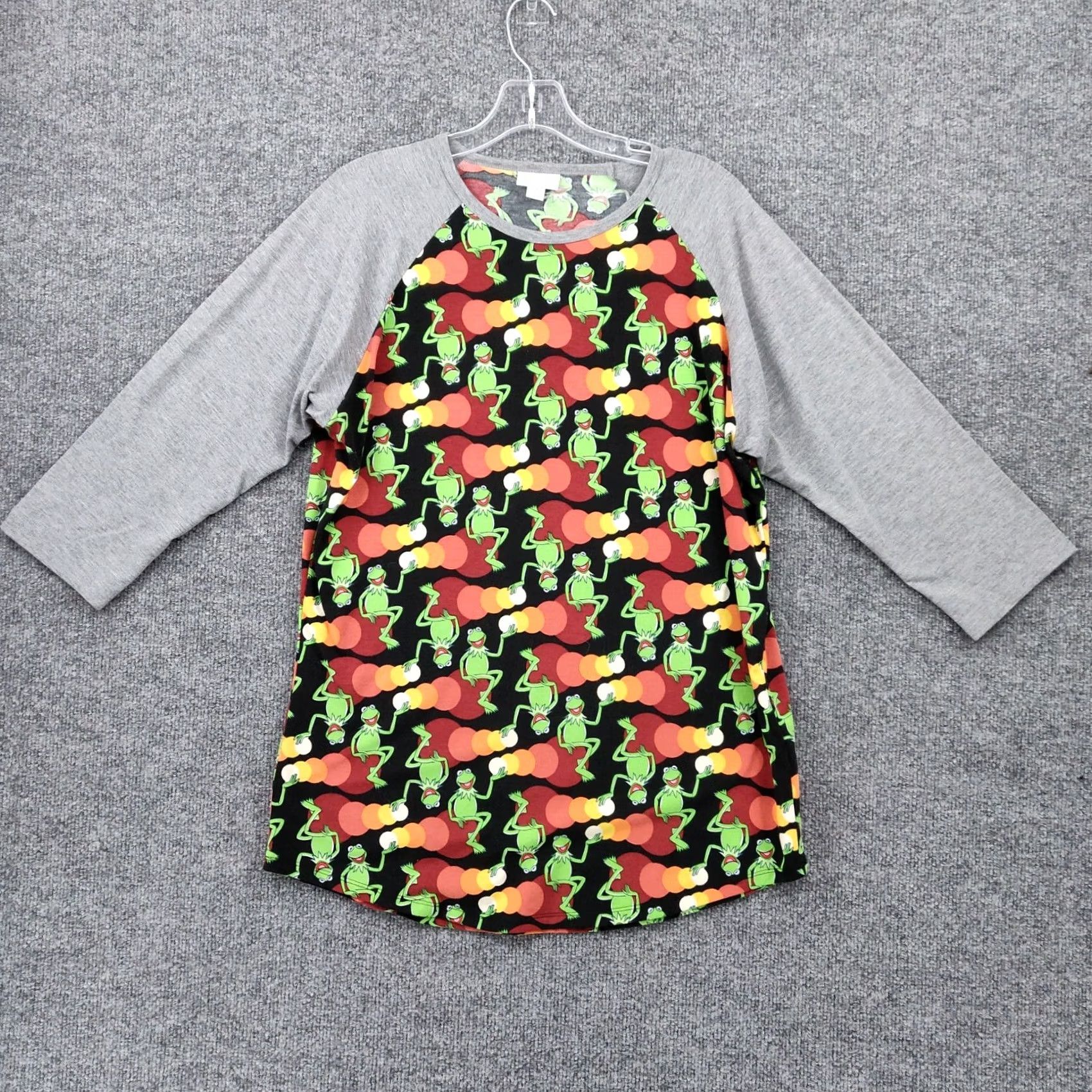 Vintage LuLaRoe T-Shirt Womens L Large Black Simply Comfortable Tunic Kermit 3/4 Sleeves Size L / US 10 / IT 46 - 2 Thumbnail