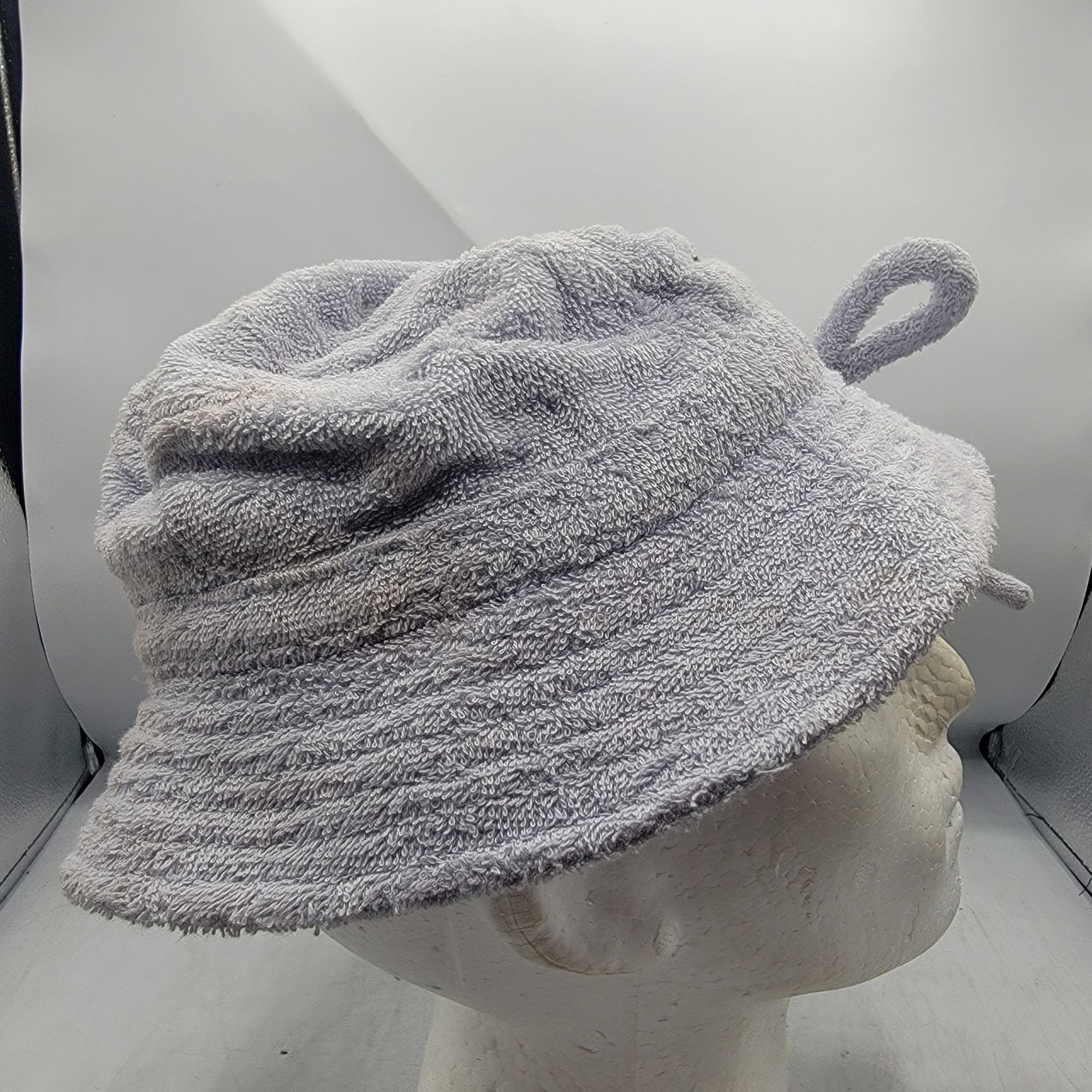 Levi's Levis Terry Cloth Womens Gray Bucket Hat With Bow Home Relax Size ONE SIZE - 4 Thumbnail