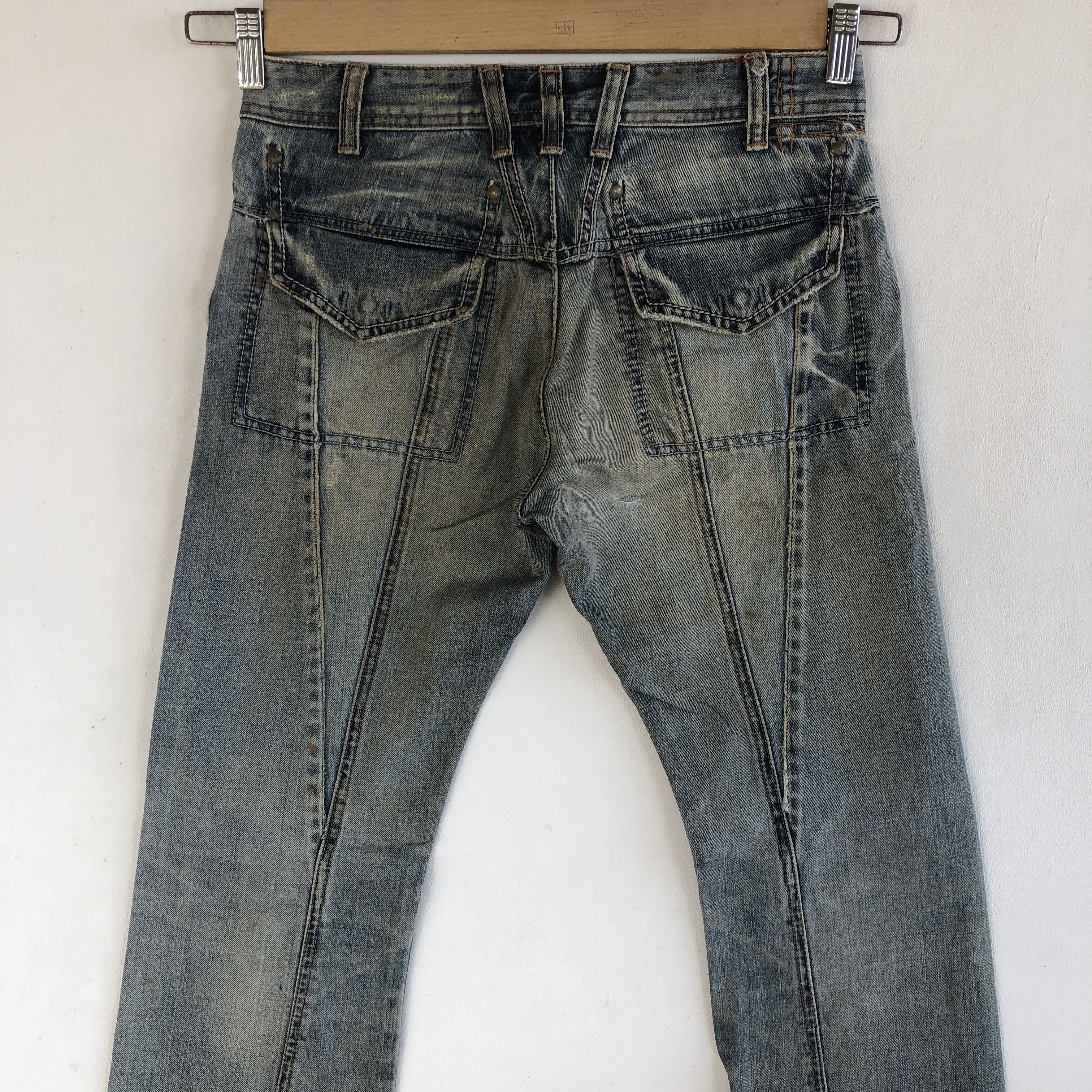 Japanese Brand Vintage Japanese Flare Jeans Boot Cut Denim Wide Leg Pants Size 28" / US 6 / IT 42 - 4 Thumbnail