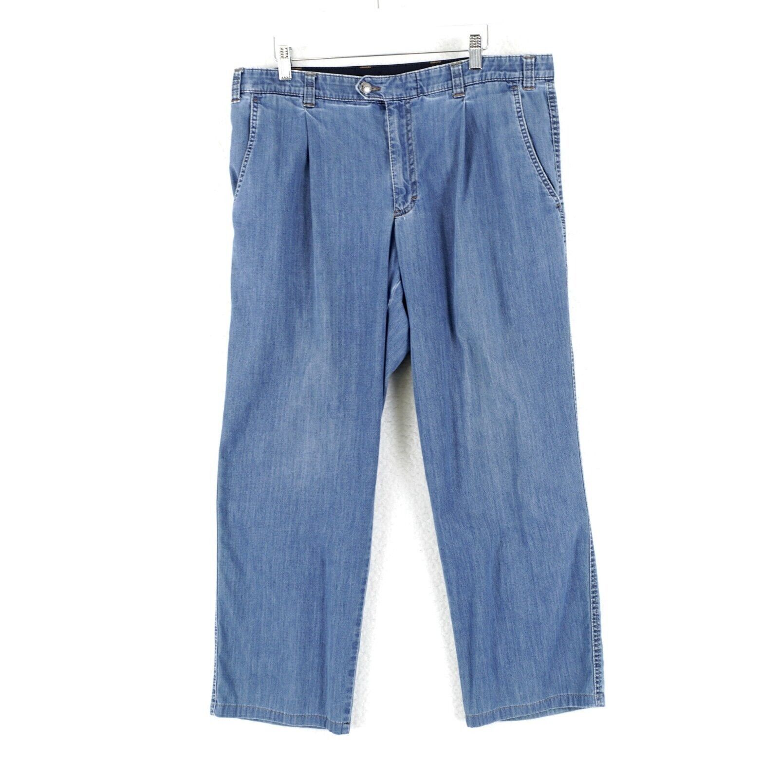 BRAX Brax Eurex Medium Blue Elastic Waist Mid Rise Jeans 36/28 Ta Size US 36 / EU 52 - 1 Thumbnail
