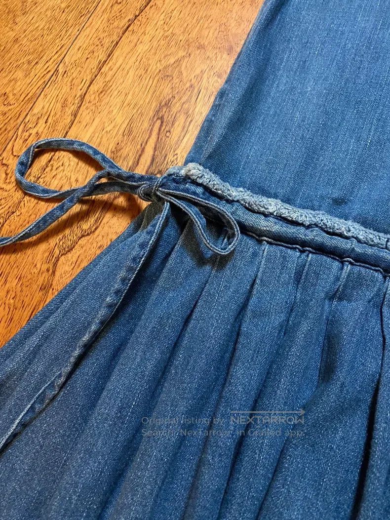 Kapital Kapital Denim dress KP fur pleated skirt Size XS / US 0-2 / IT 36-38 - 4 Thumbnail
