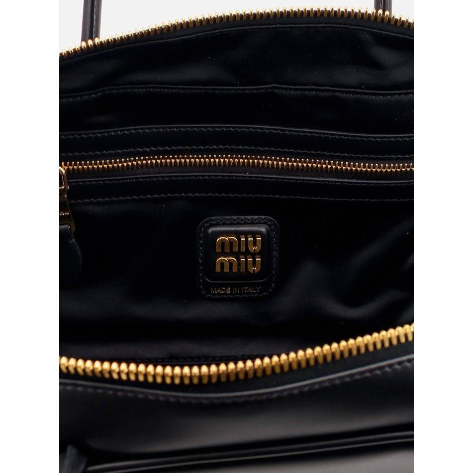 Miu Miu MIU MIU Beau Medium $3700 Black Leather Top Handle New And A Size ONE SIZE - 4 Thumbnail