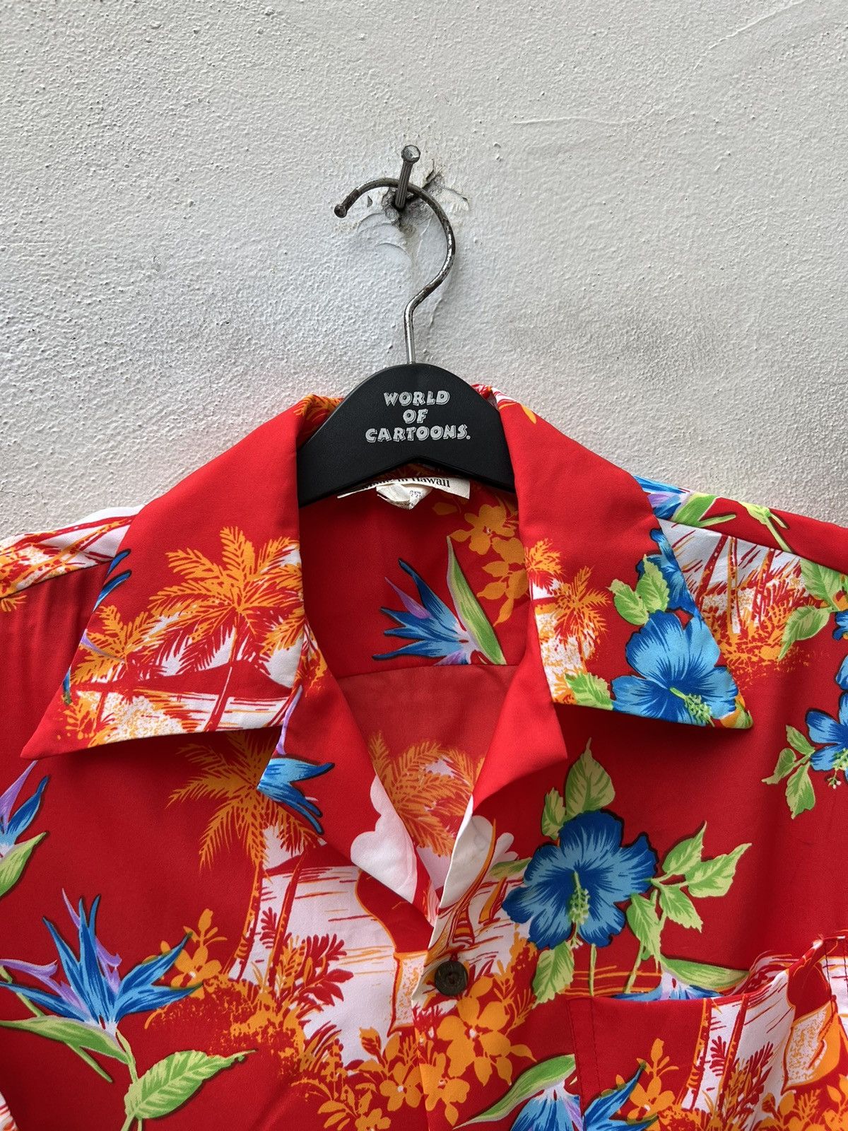 Vintage Vintage 70s Made in Hawaii Hibiscus Red Hawaiian Shirt Size US S / EU 44-46 / 1 - 6 Thumbnail