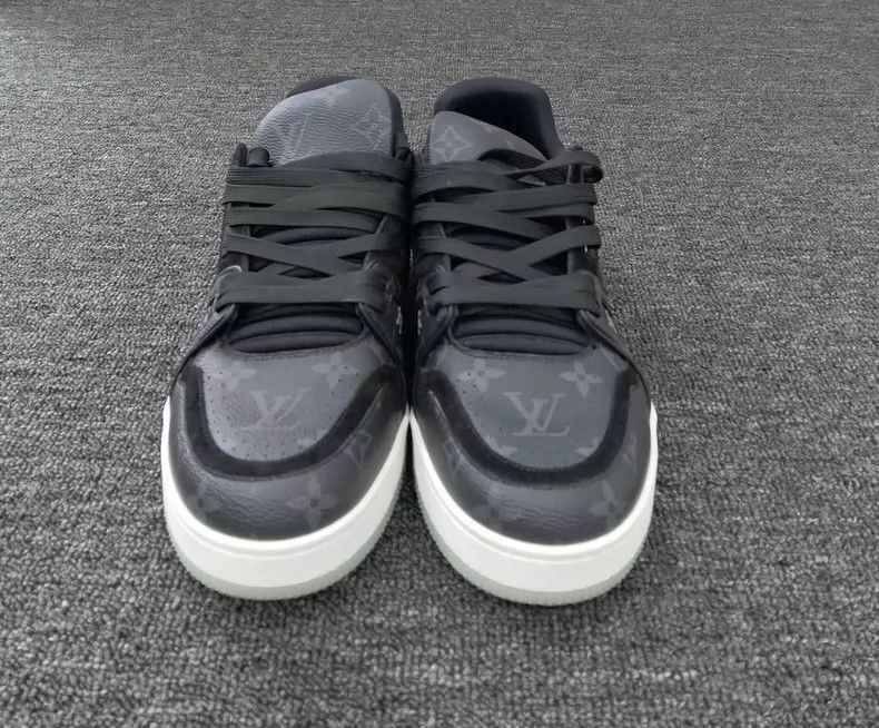 Louis Vuitton Louis Vuitton Louis Vuitton Black Checkerboard Trainers Si Size US 9.5 / EU 42-43 - 5 Thumbnail