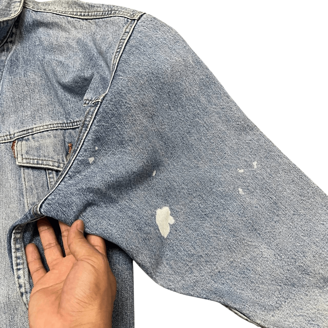 Big John Vintage 70s Big John Distressed Denim Jacket Trucker Size US XXL / EU 58 / 5 - 10 Thumbnail